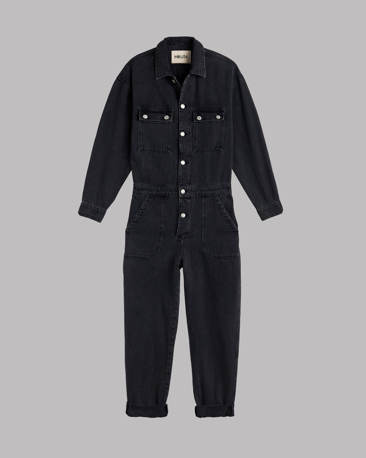 Black Denim Jumpsuit - Product photo