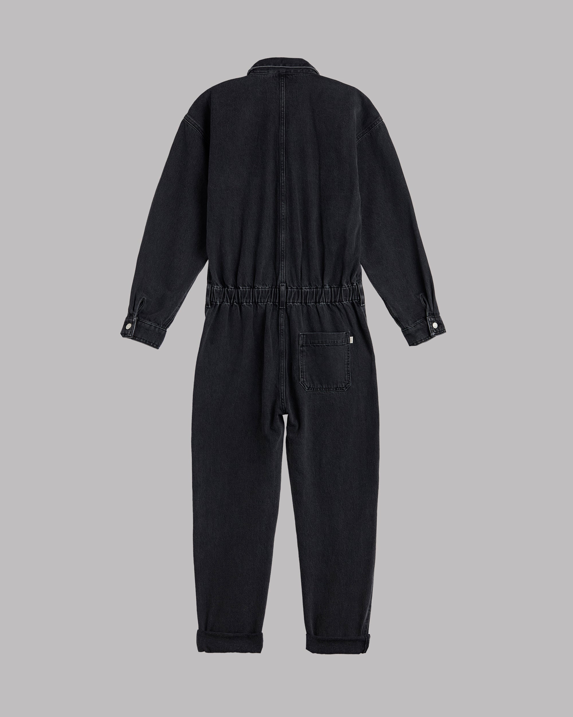 Black Denim Jumpsuit - Product photo