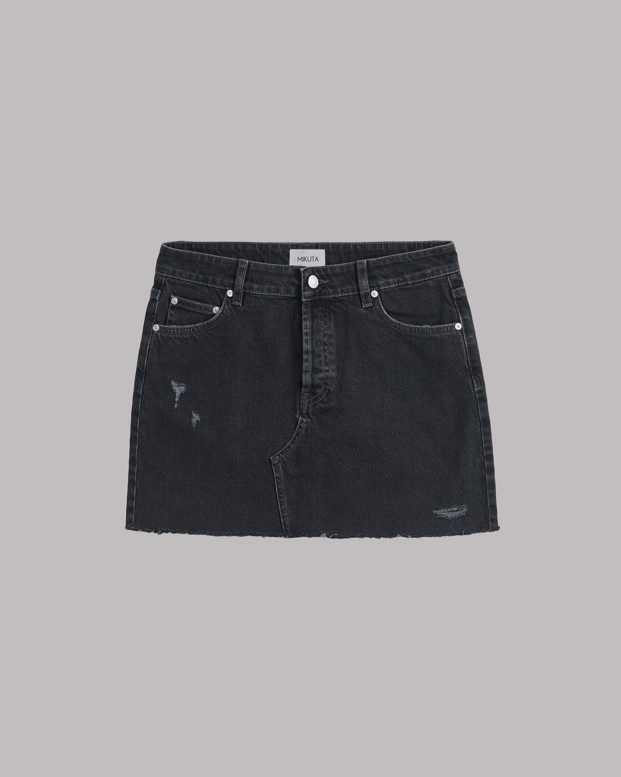 Black Denim Skirt - Product photo