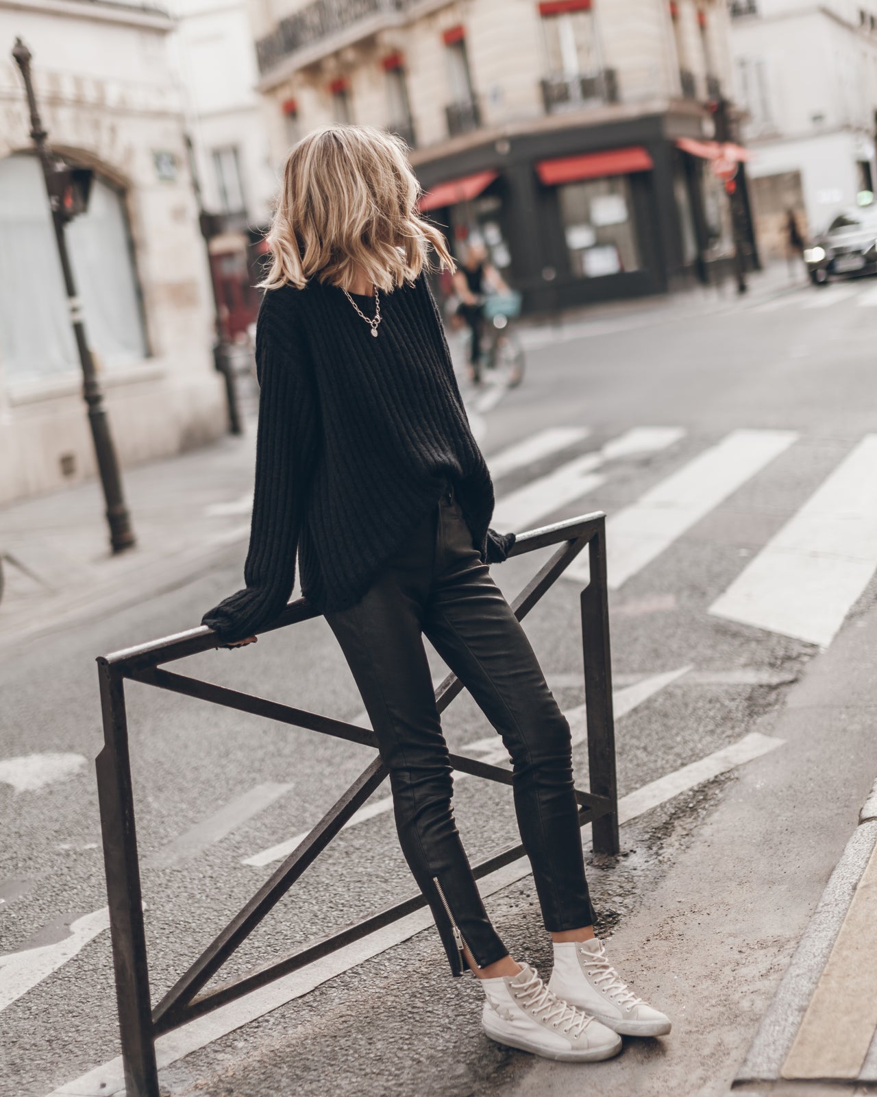 Black Destroyed Knitted Sweater - Product photo