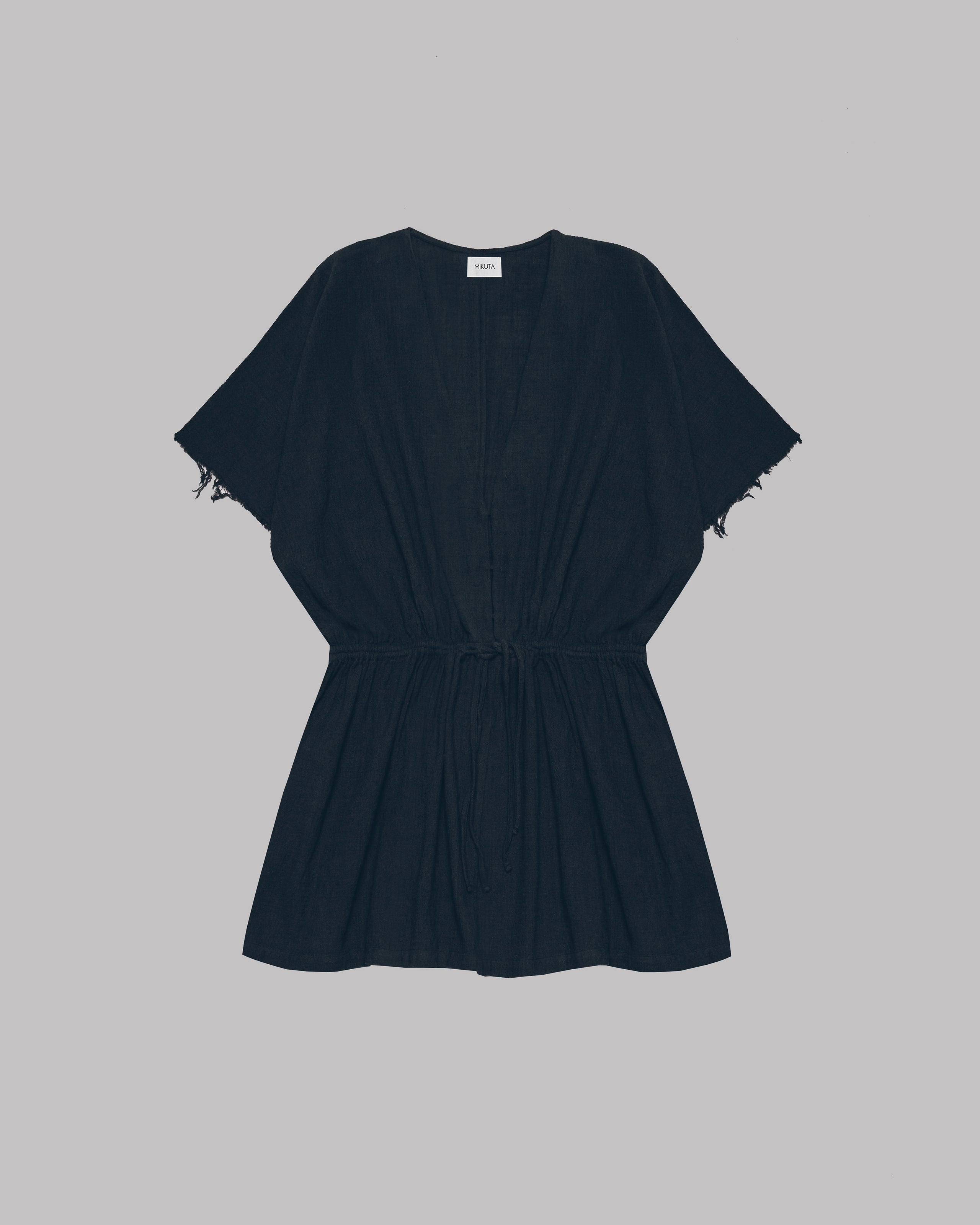 Black Short Kaftan Dress - Product photo