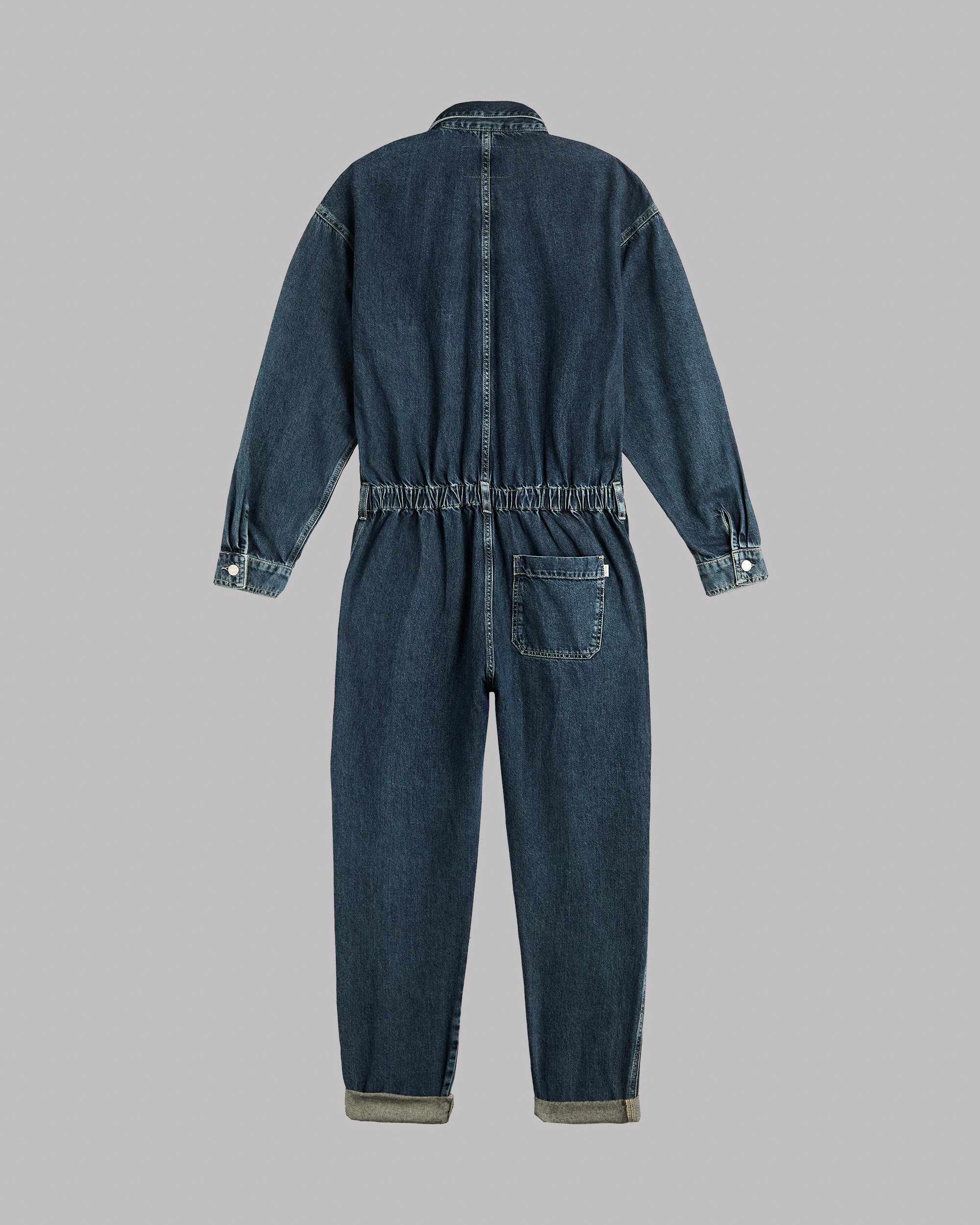 Dark Blue Denim Jumpsuit - Product photo