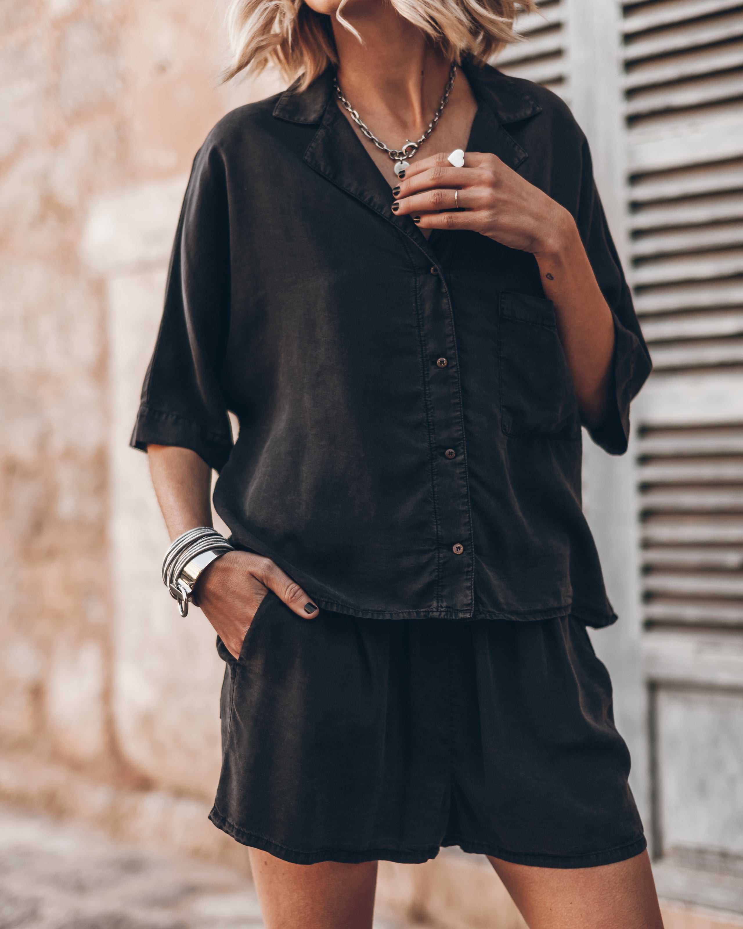 Dark Co Ord Shirt Dark Co Ord Shorts - Product photo