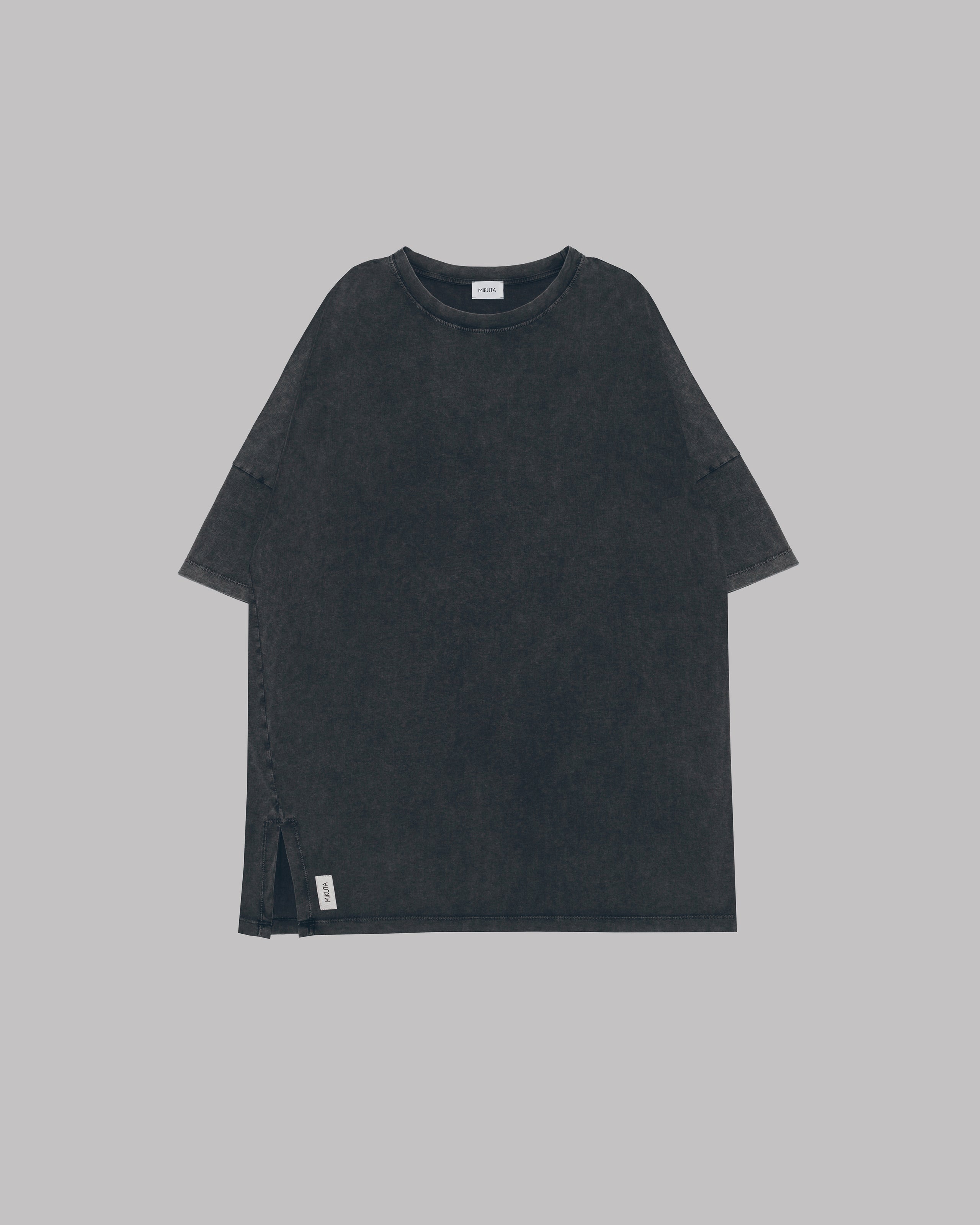 Dark Faded Loose Short Shirt Dress - Product photo