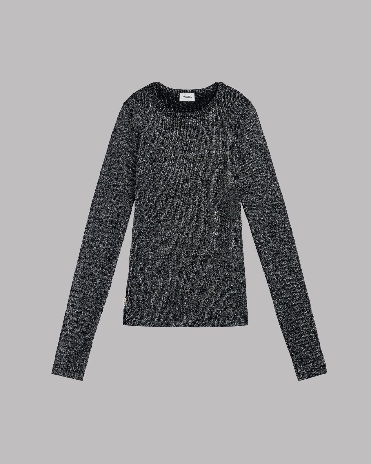 Dark Glitter Ribbed Longsleeve - Product photo