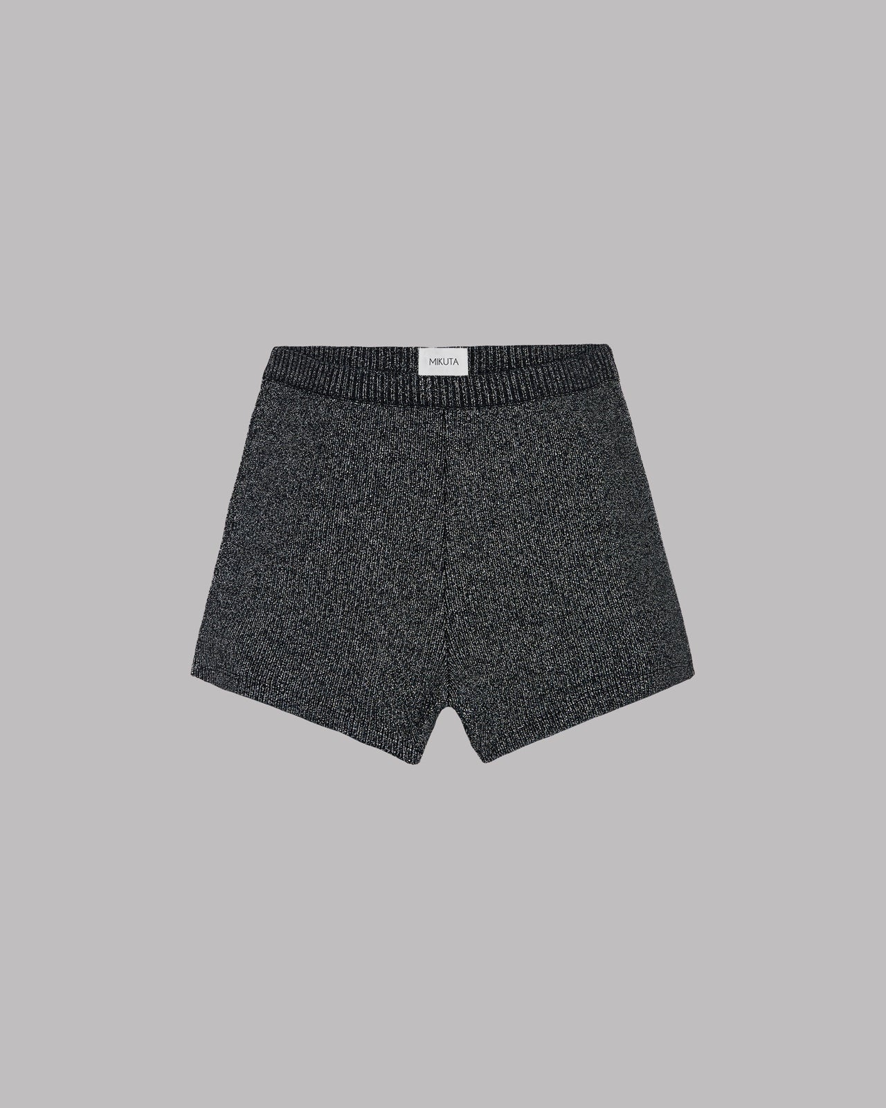 Dark Glitter Ribbed Shorts - Product photo