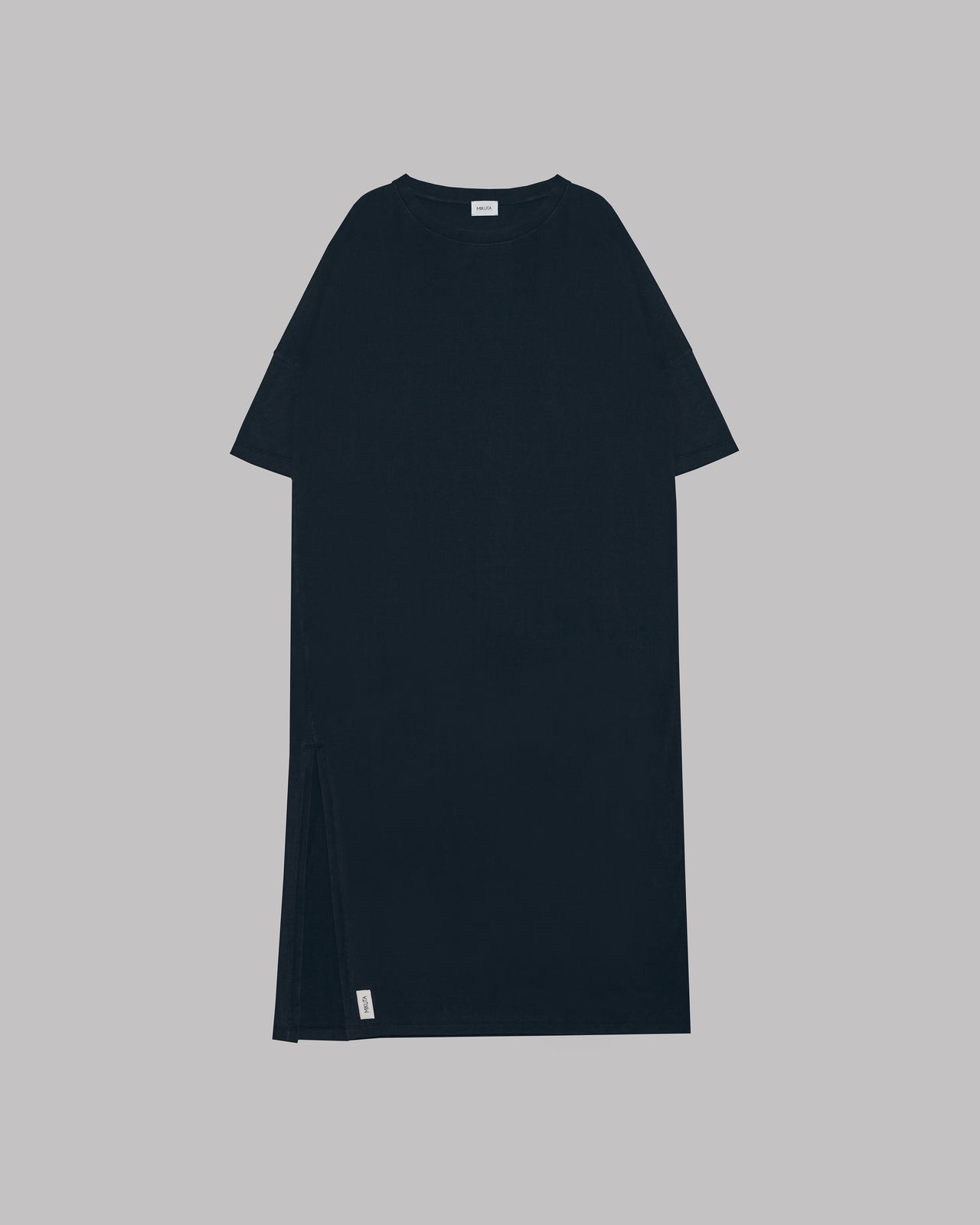 Dark Loose Long Shirt Dress - Product photo