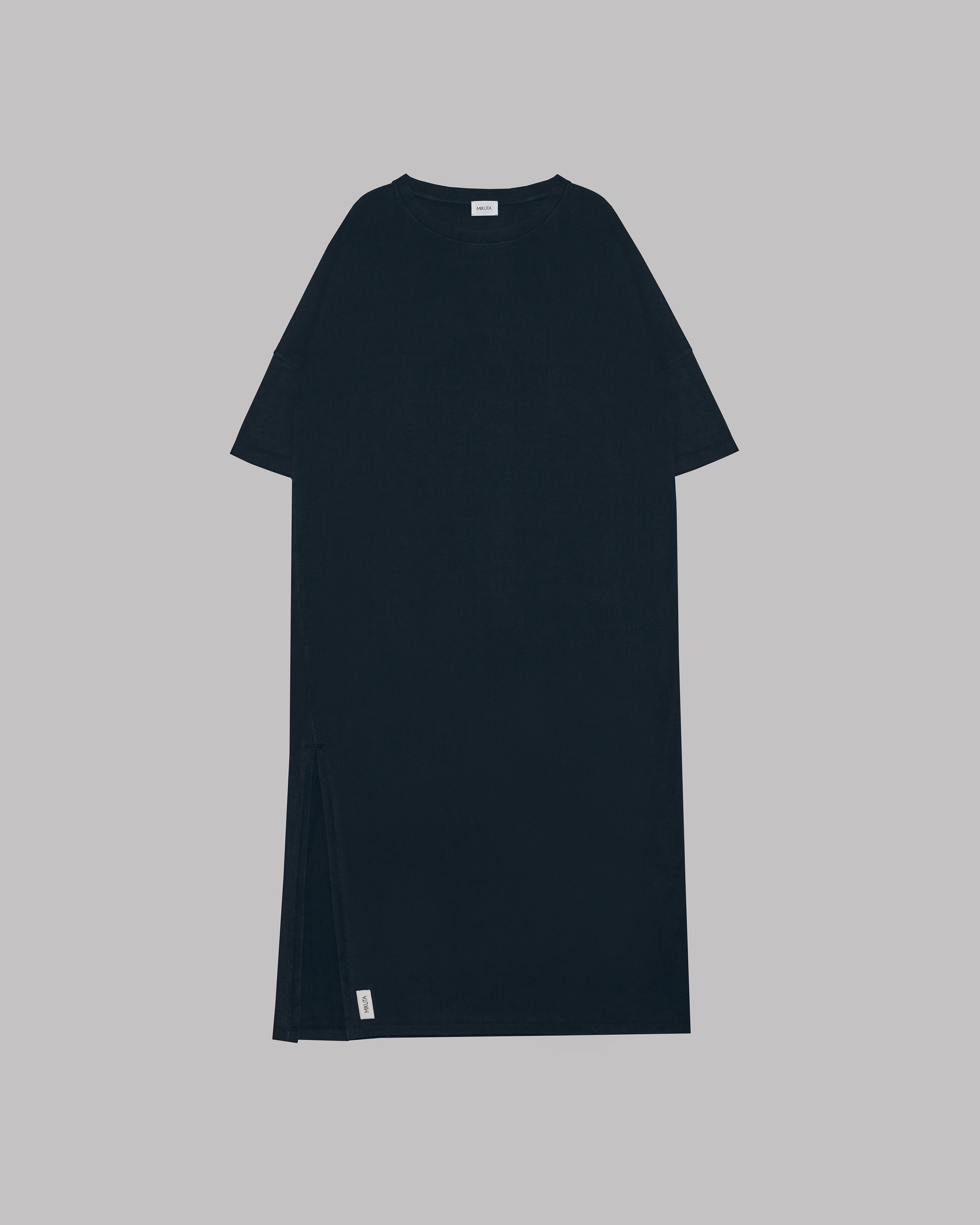 Dark Loose Long Shirt Dress - Product photo