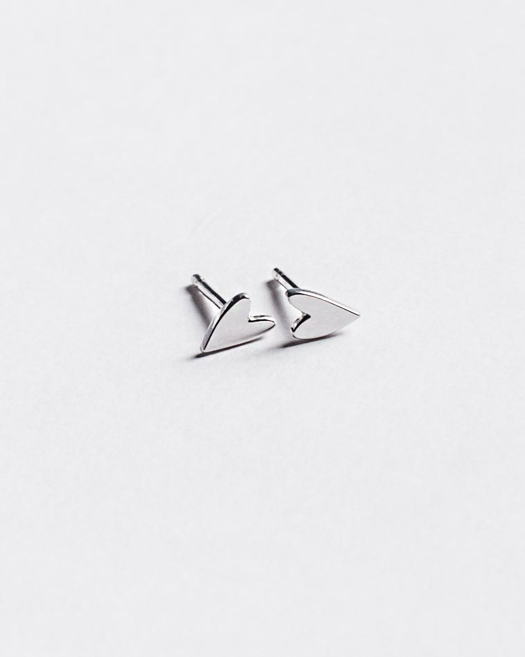 Heart Stud Earrings - Product photo