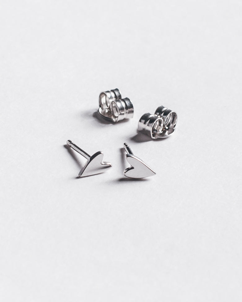Heart Stud Earrings - Product photo