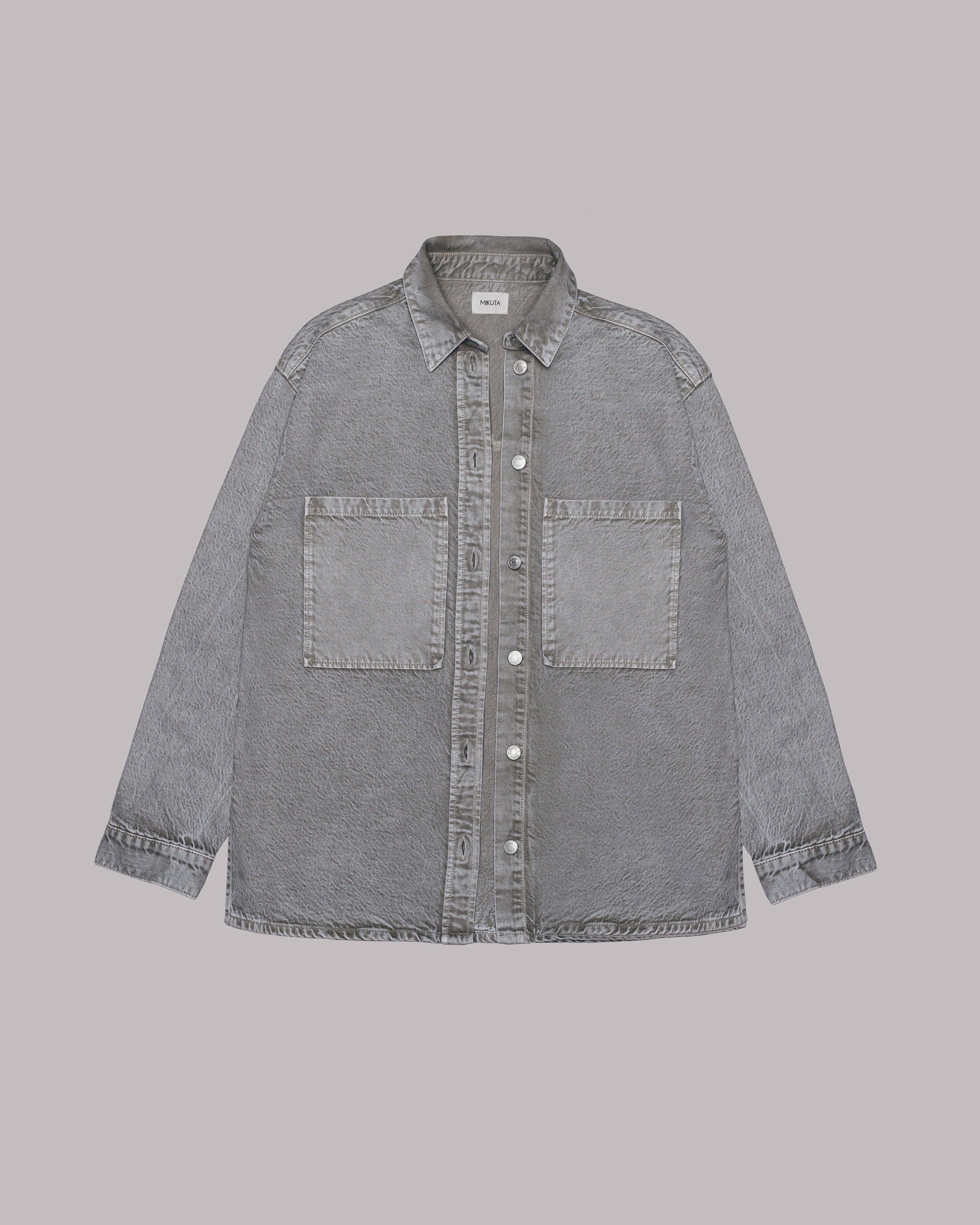 Khaki Denim Overshirt - Product photo