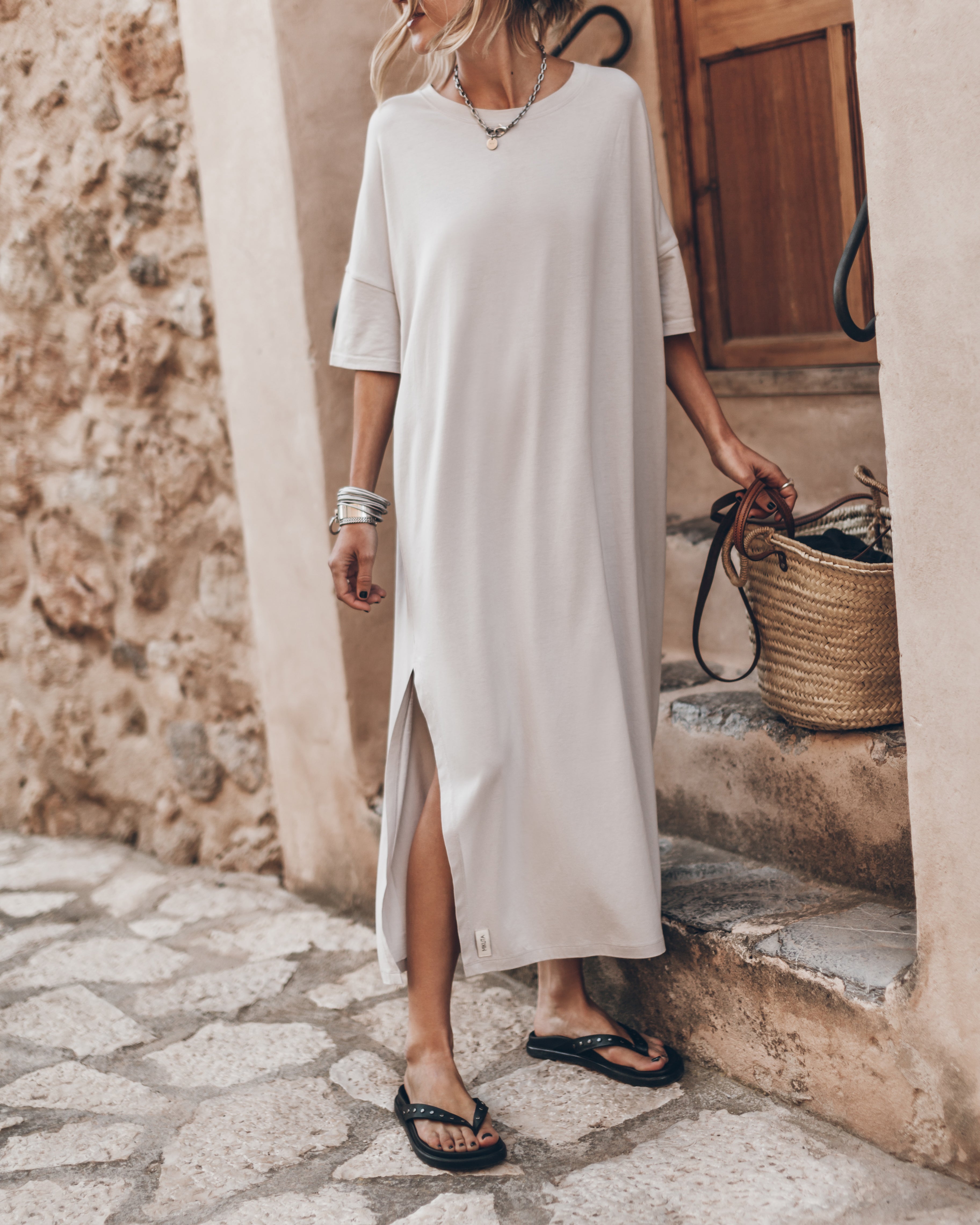 MIKUTA | The Light Long Loose T-Shirt Dress L MIKUTA | The Light Long Loose T-Shirt Dress L