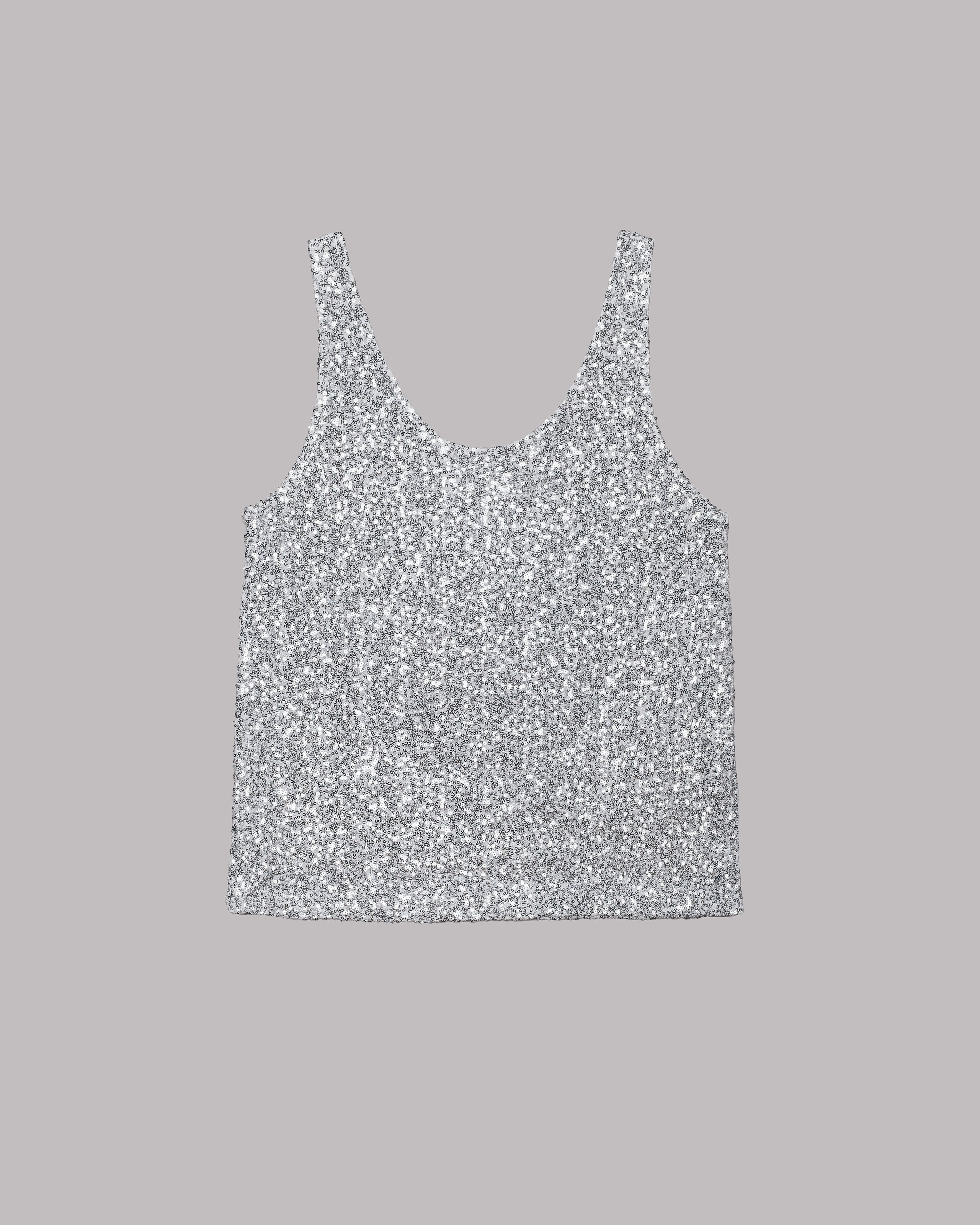 Light Sequin Base Tank Top - Product photo