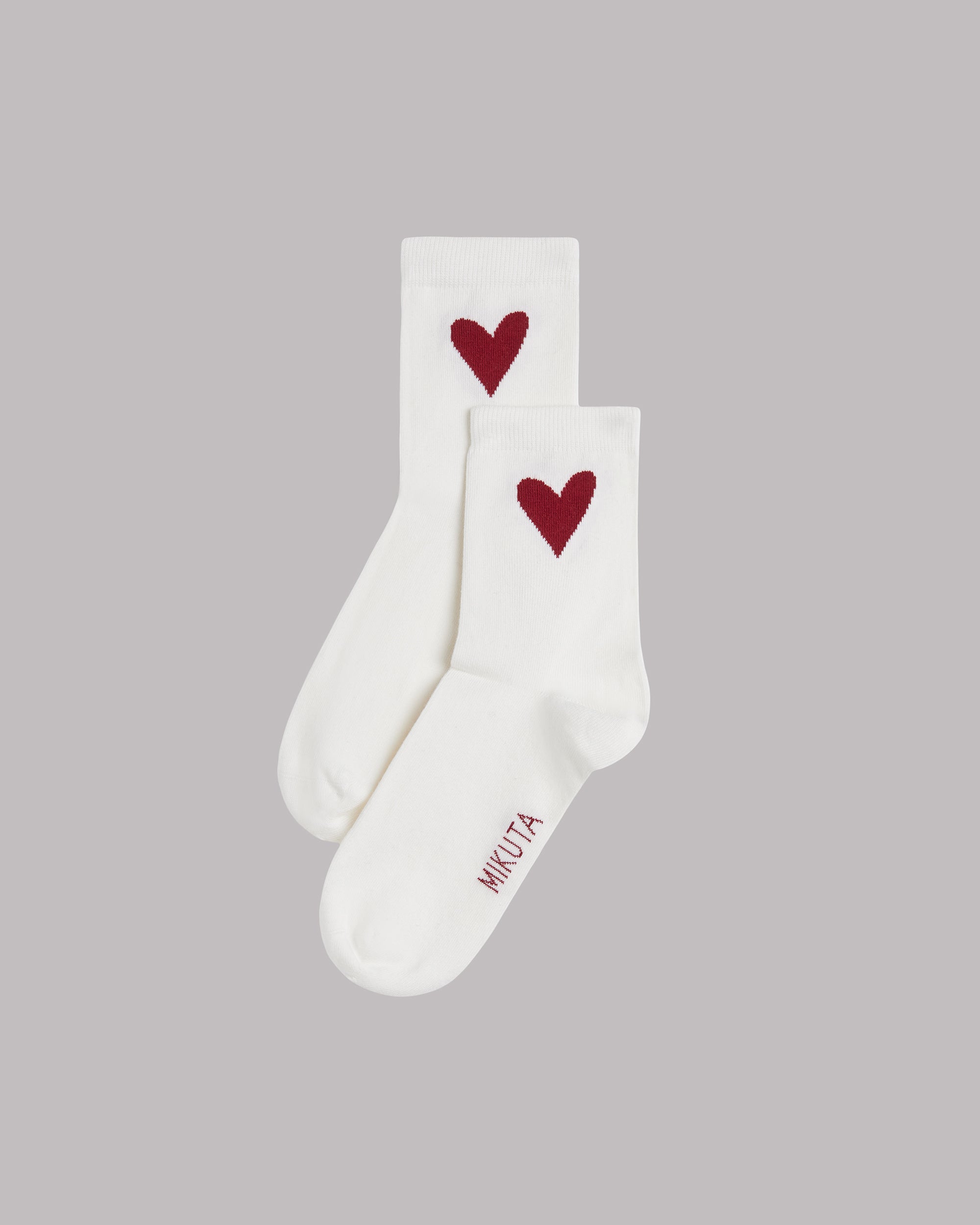Off White Heart Socks - Product photo