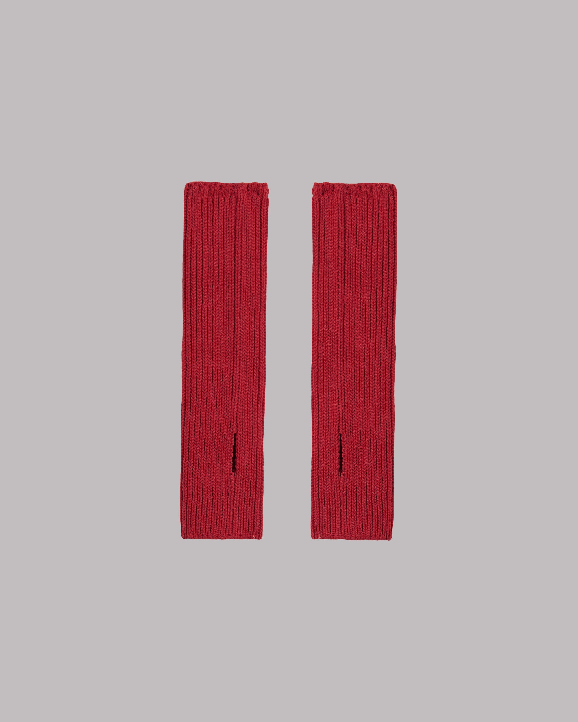Red Knit Gloves - Product photo