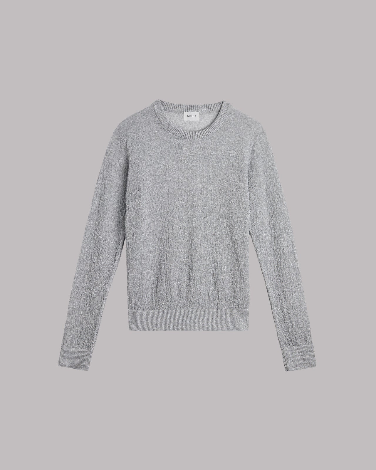 Silver Sparkly Thin Knitted Sweater - Product photo