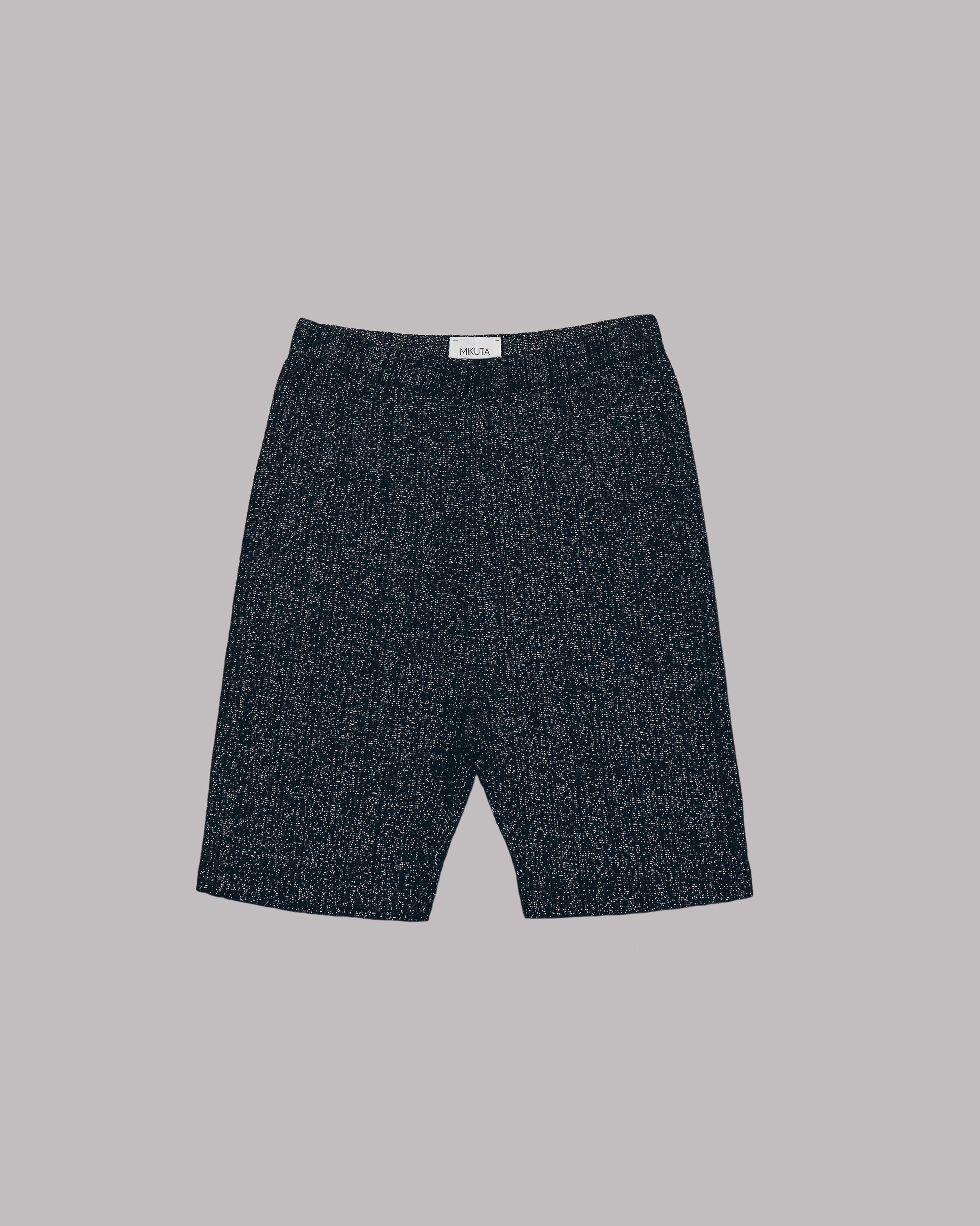 Sparkly Ribbed Biker Shorts - Product photo