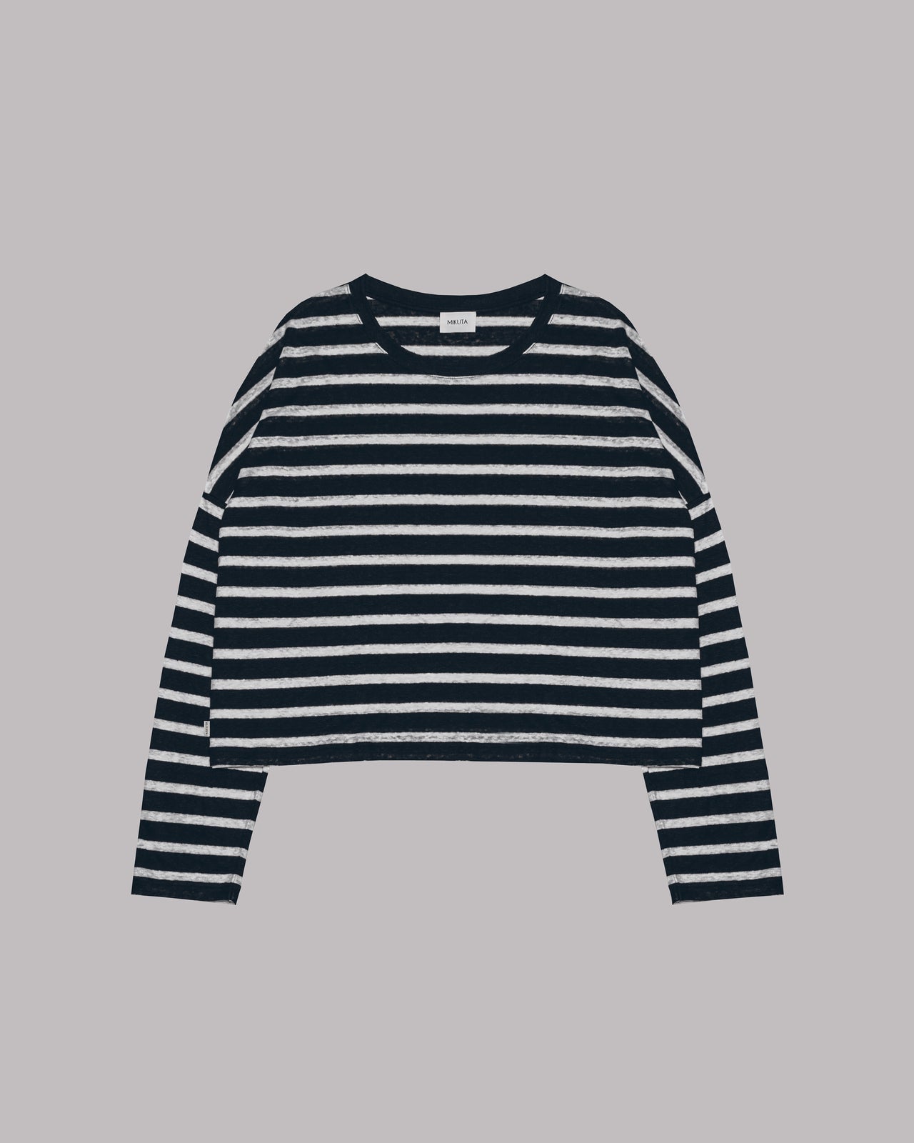 Striped Loose Linen Longsleeve - Product photo
