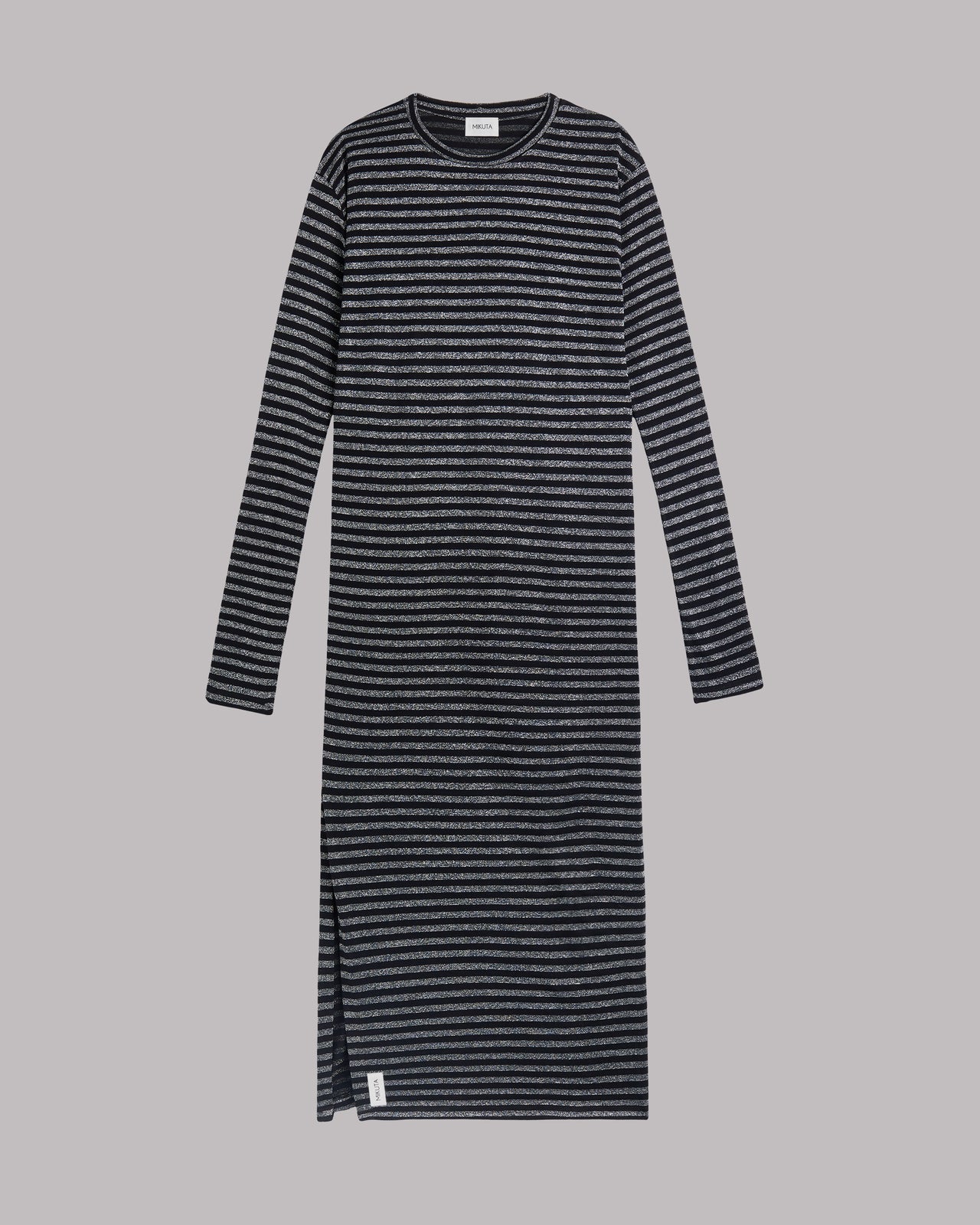 Striped Sparkly Longsleeve Dress - Product photo