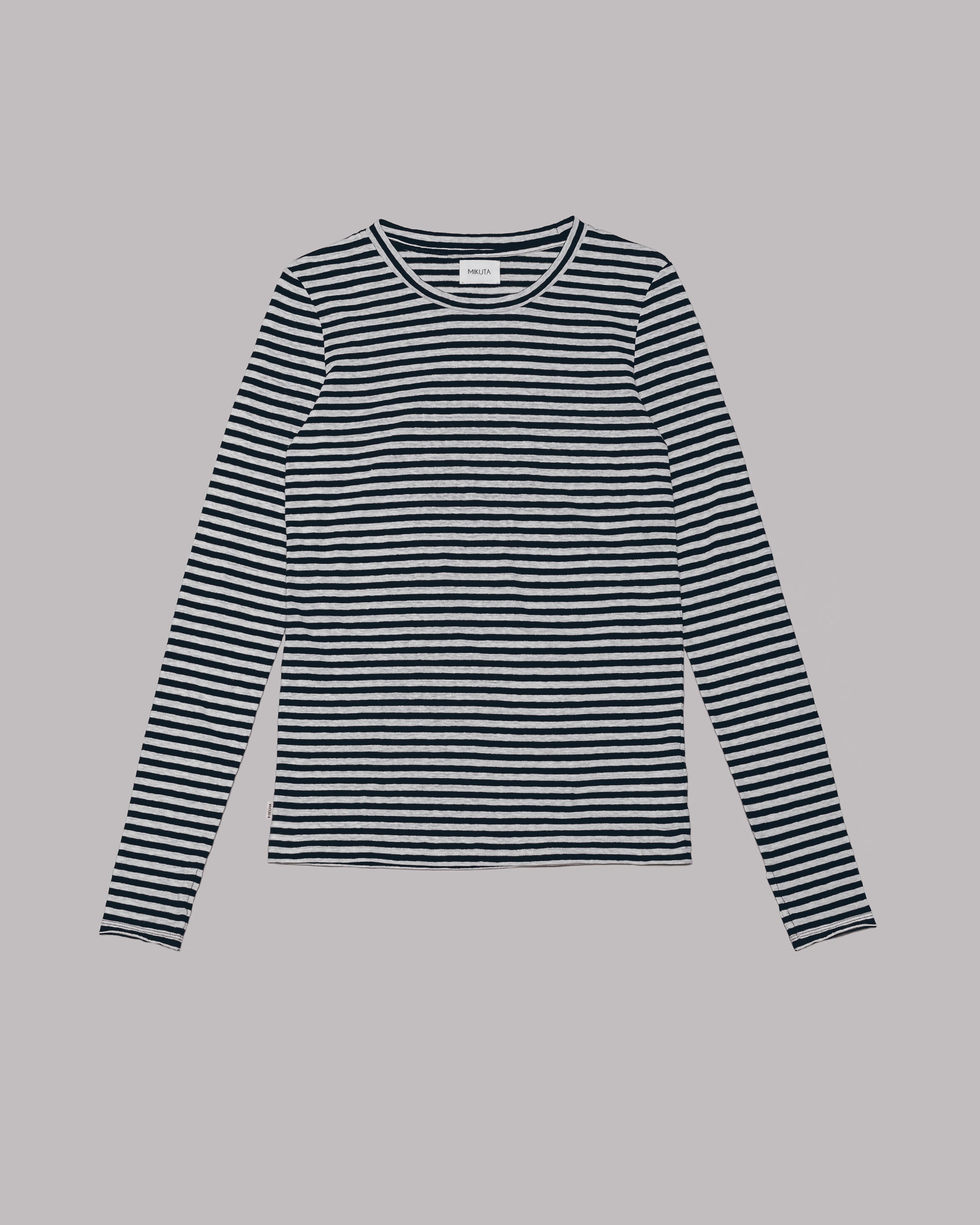 Striped Thin Linen Longsleeve - Product photo