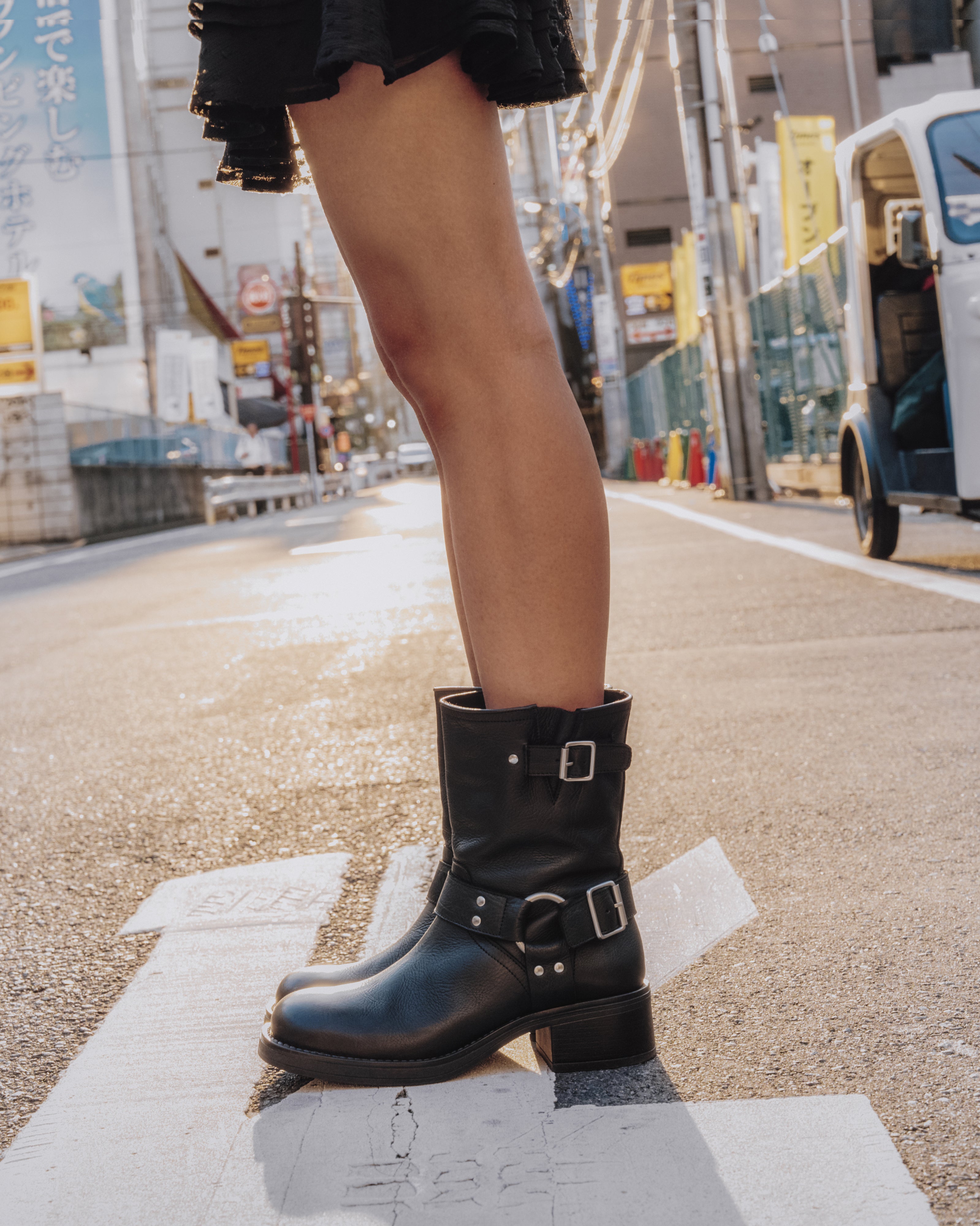 MIKUTA The Black Buckle Boots