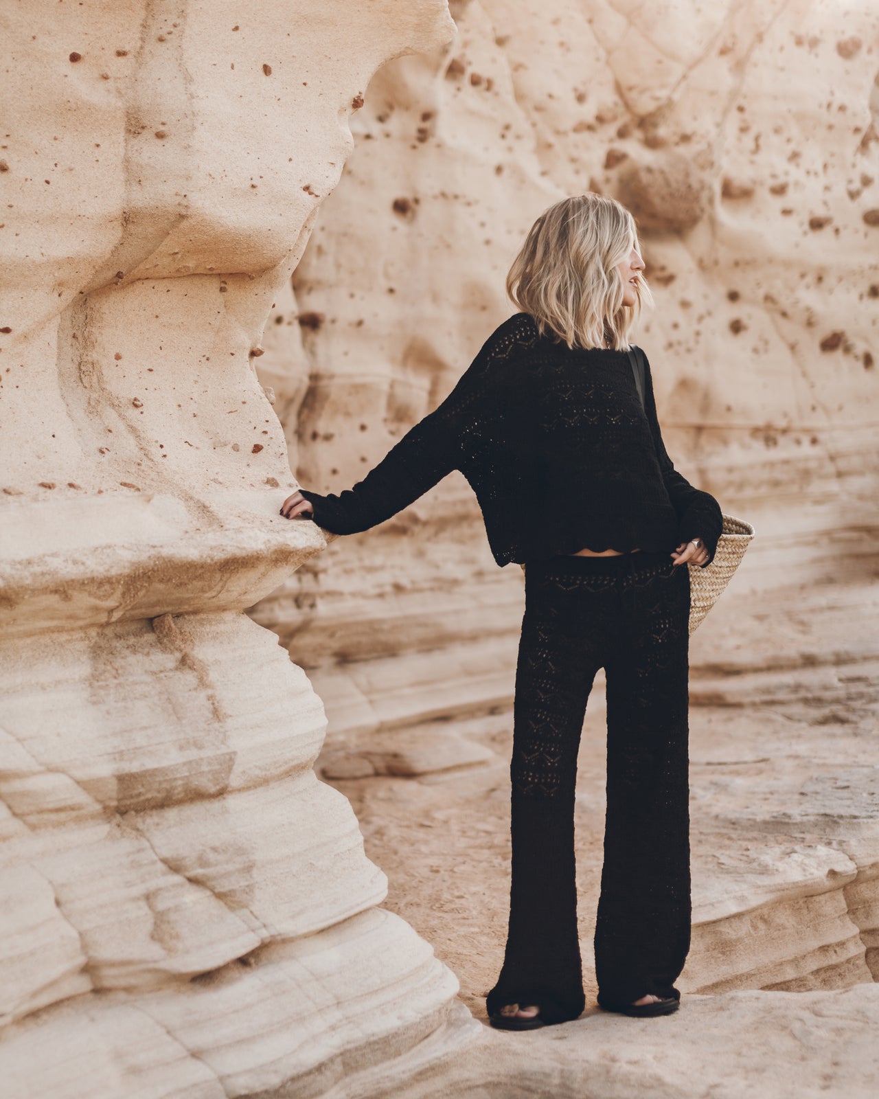 The Black Crochet Pants