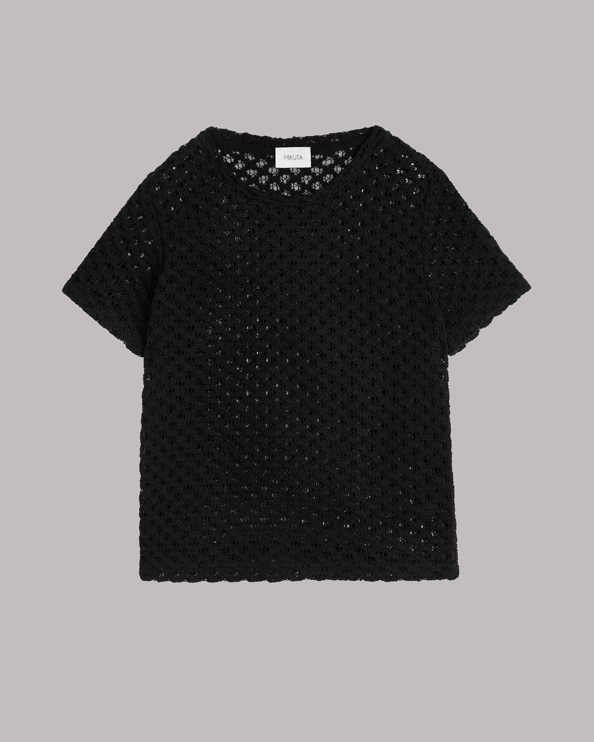 The Black Crochet Shirt Product Shot - Product photo