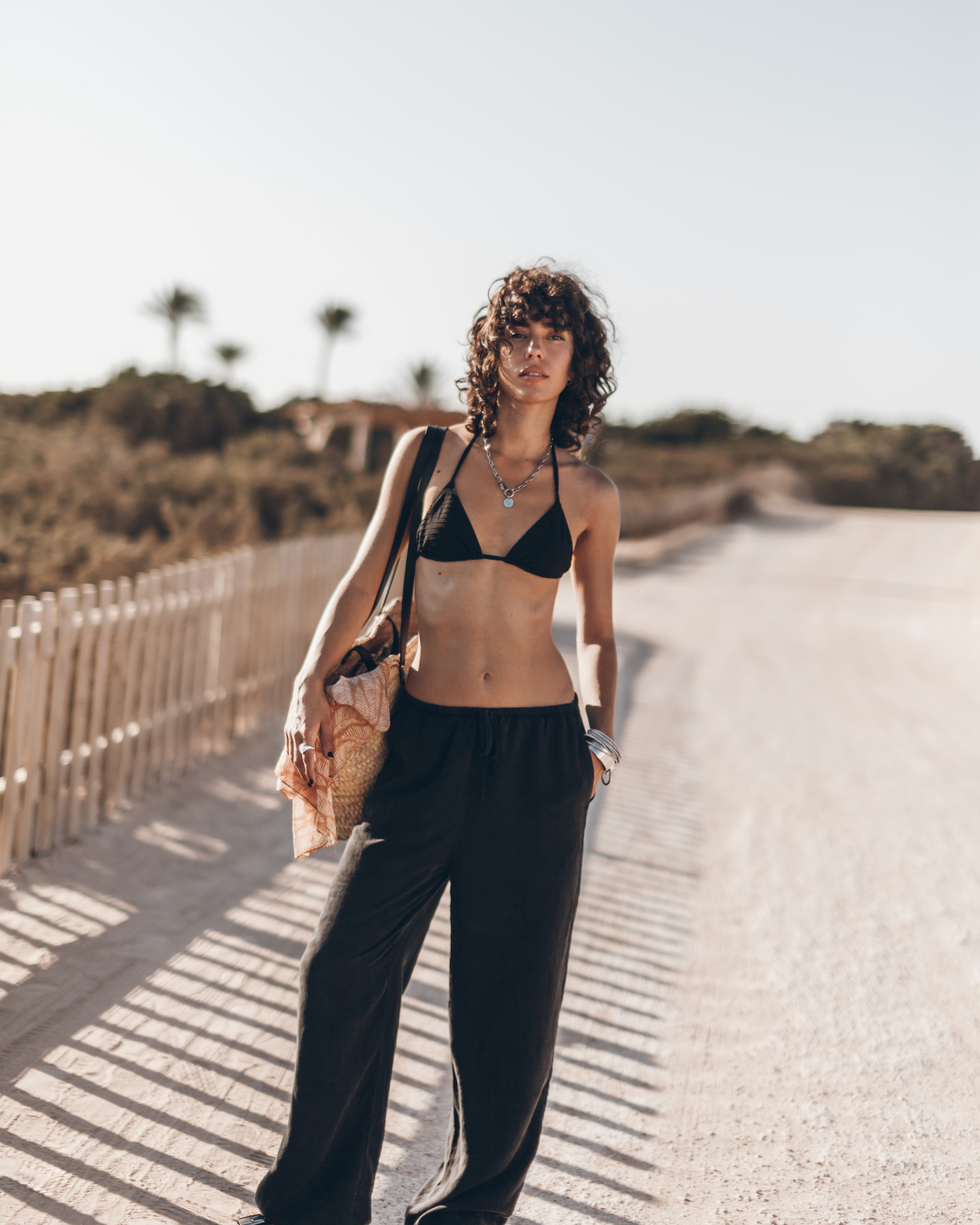 MIKUTA The Black Triangle Bikini Top