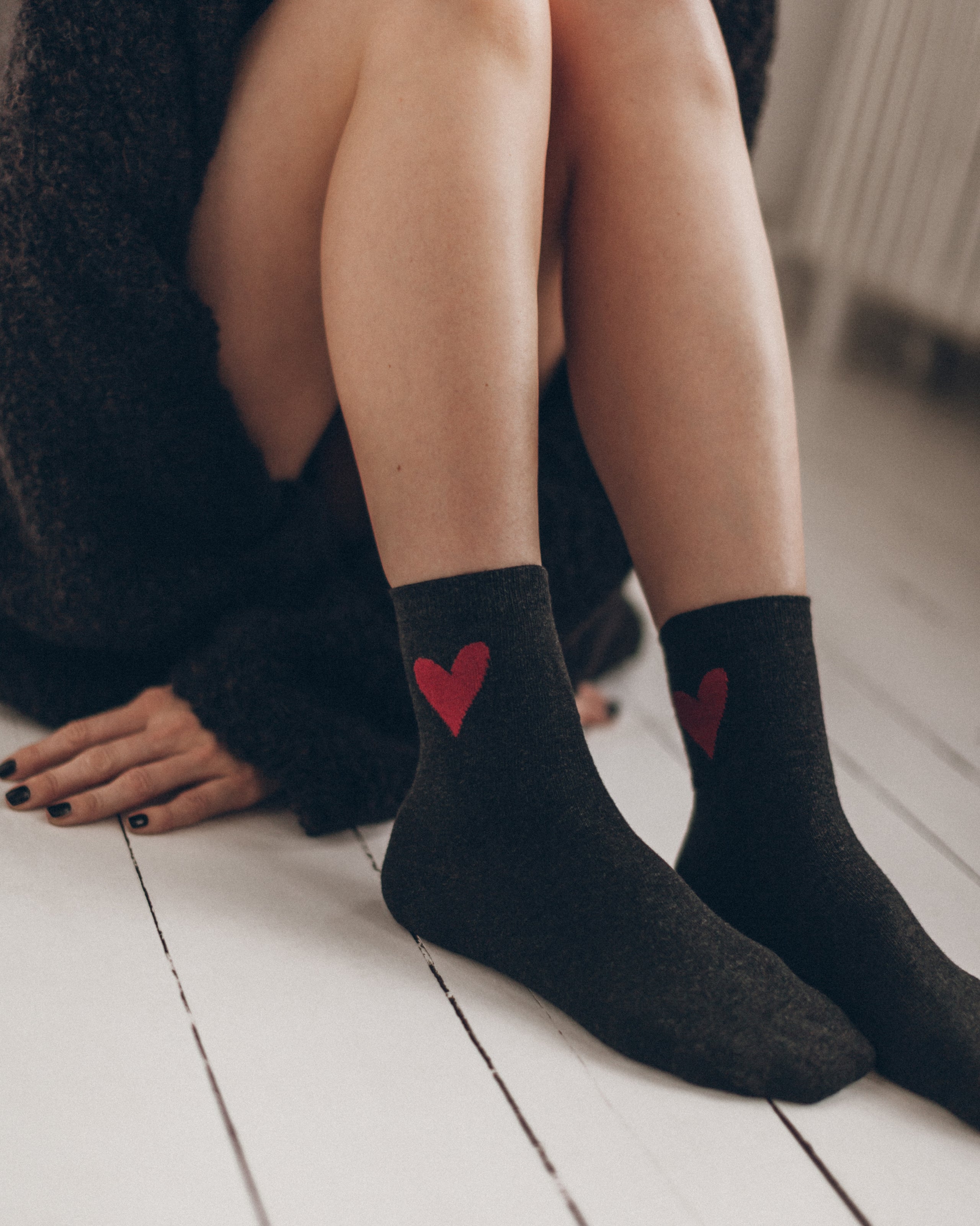 The Black Heart Socks The Black Alpaca Cardigan Studio Ann - Product photo