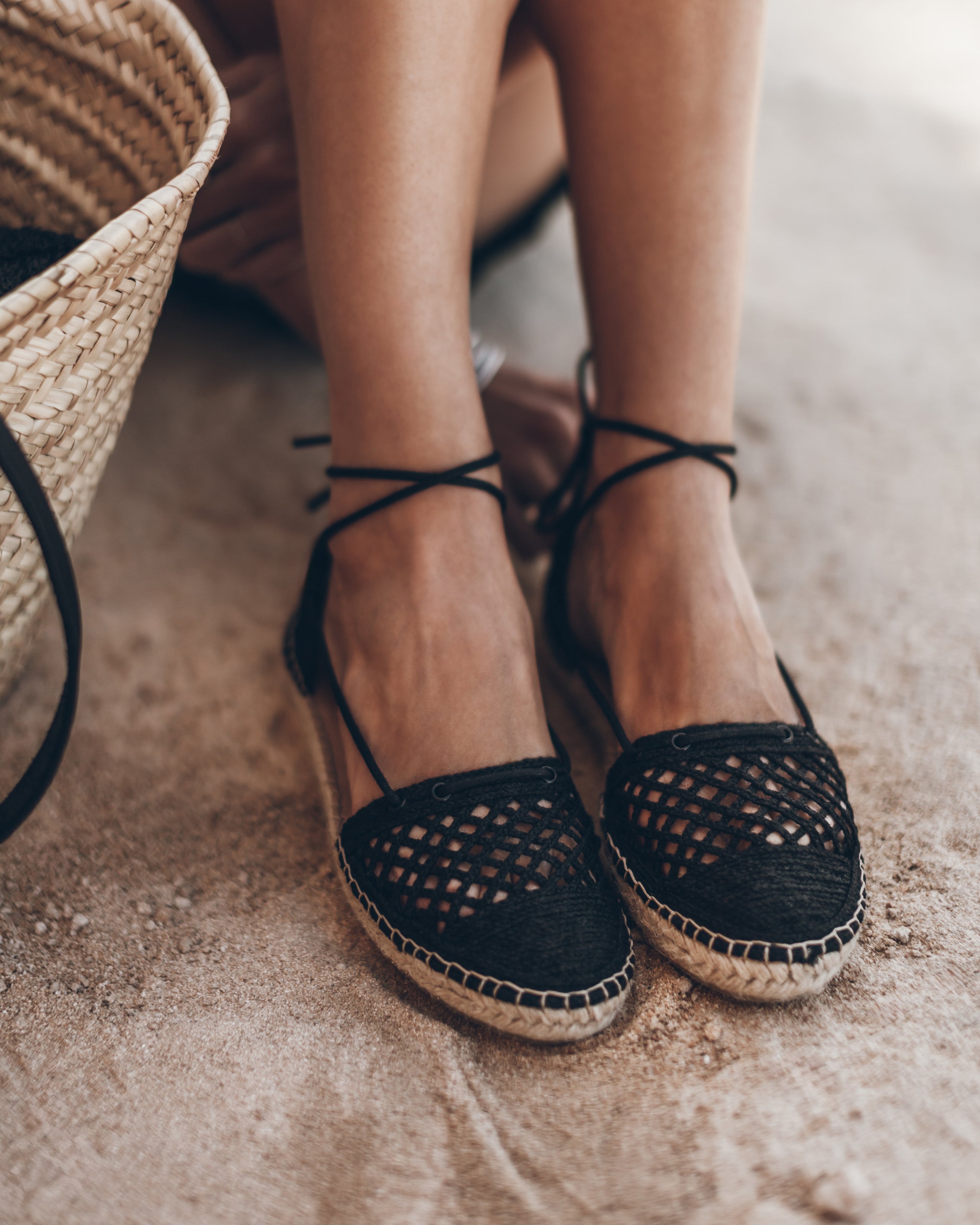 The Black Laced Espadrilles - Product photo