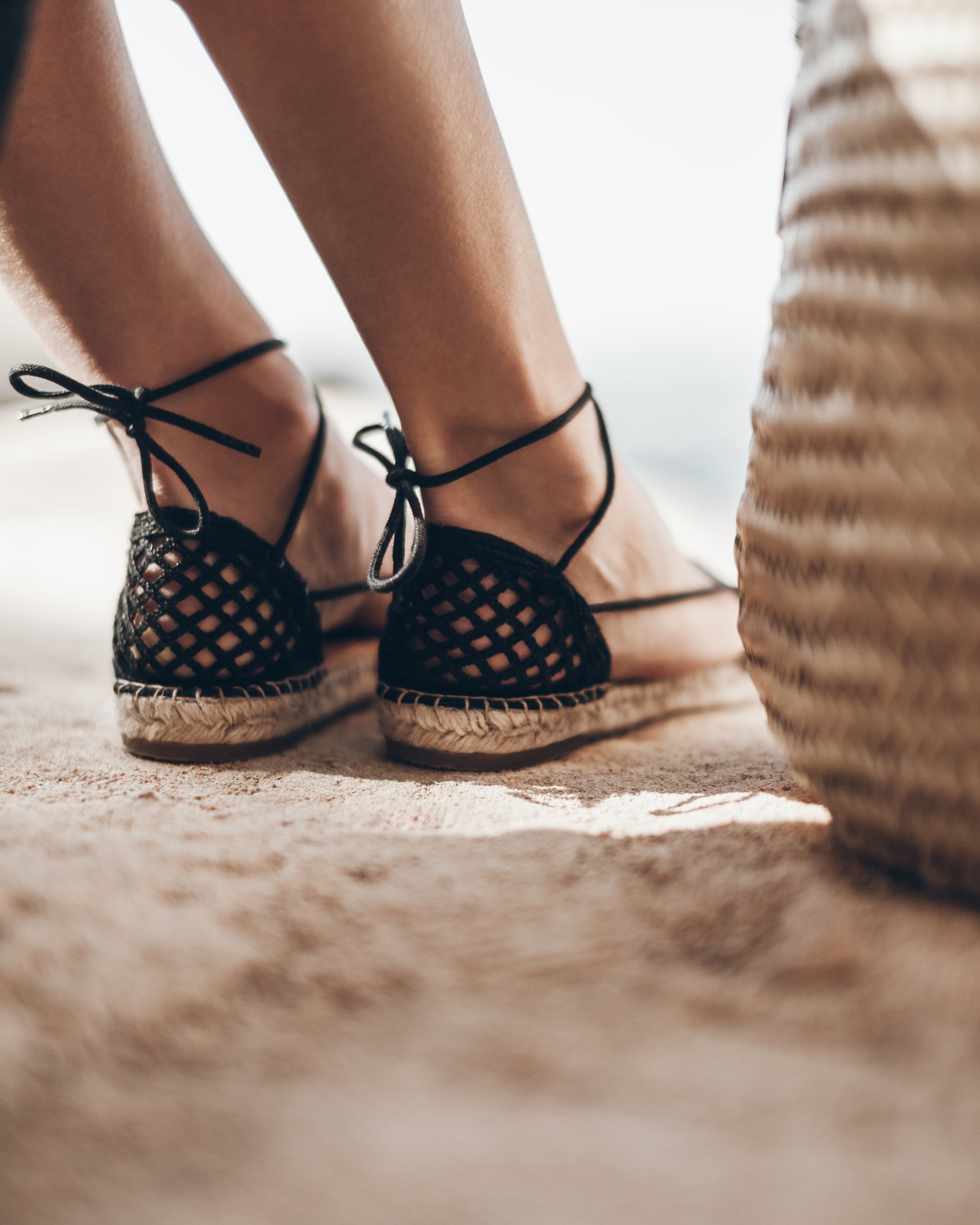 The Black Laced Espadrilles - Product photo