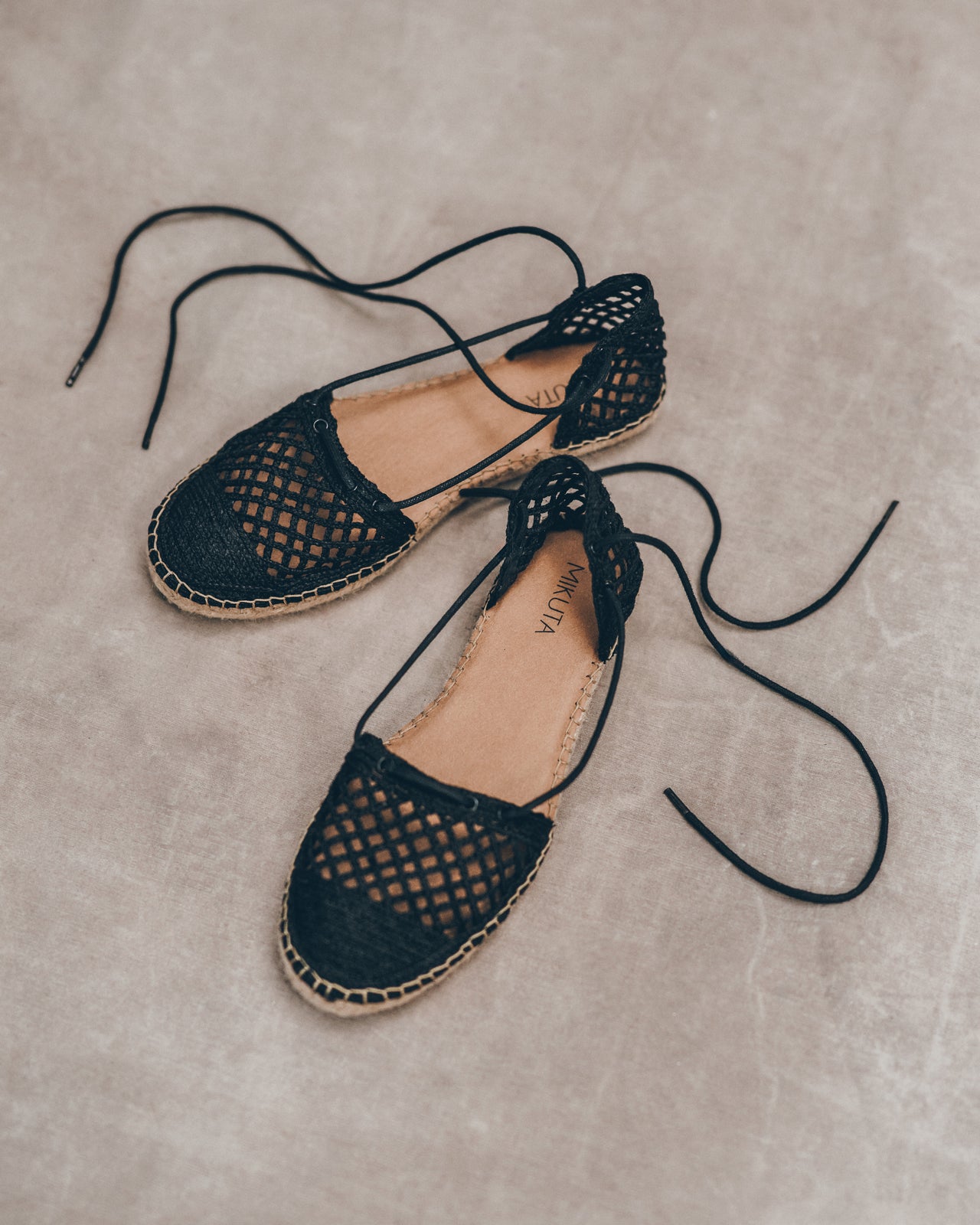 The Black Laced Espadrilles
