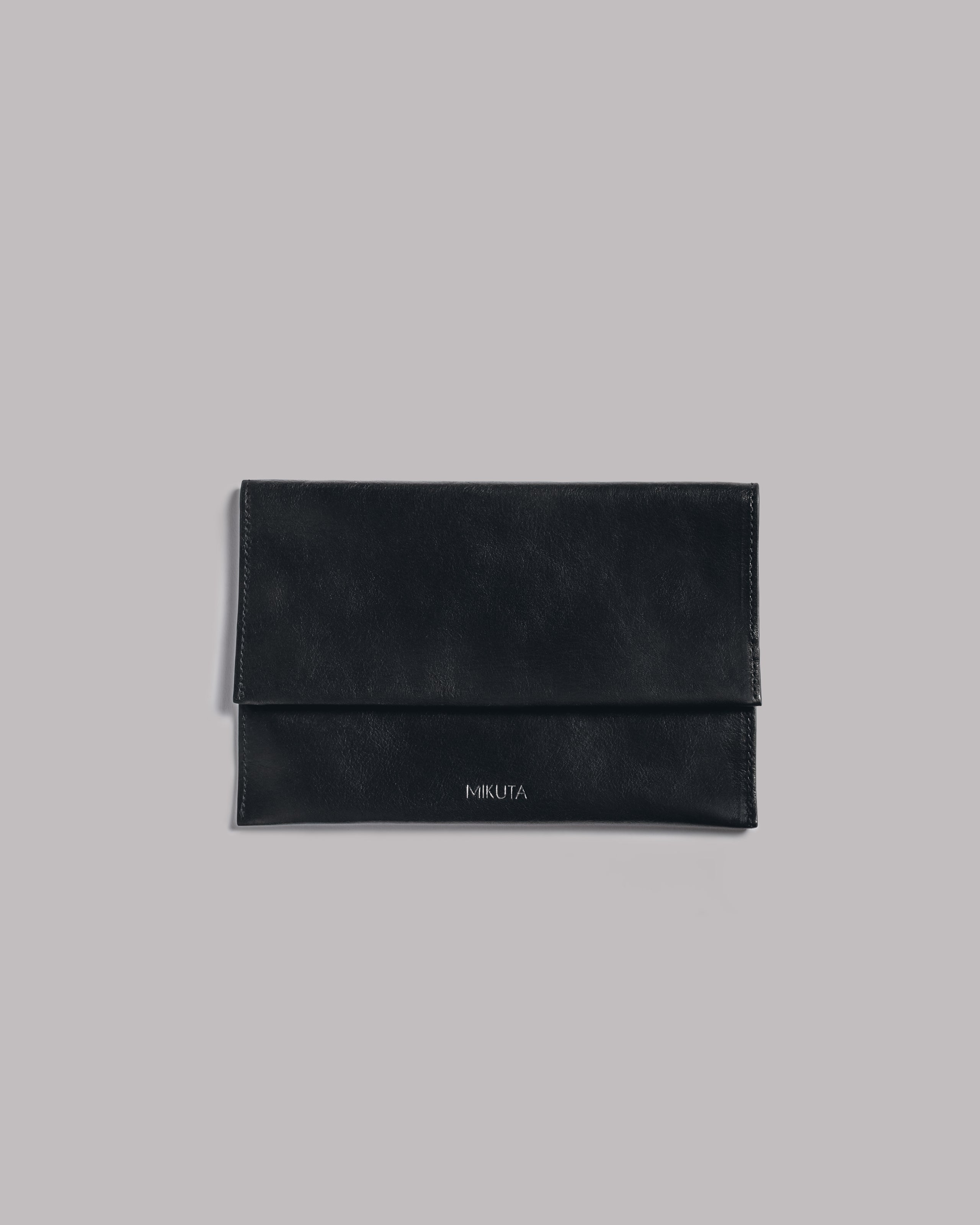 The Black Leather Essentials Pouch