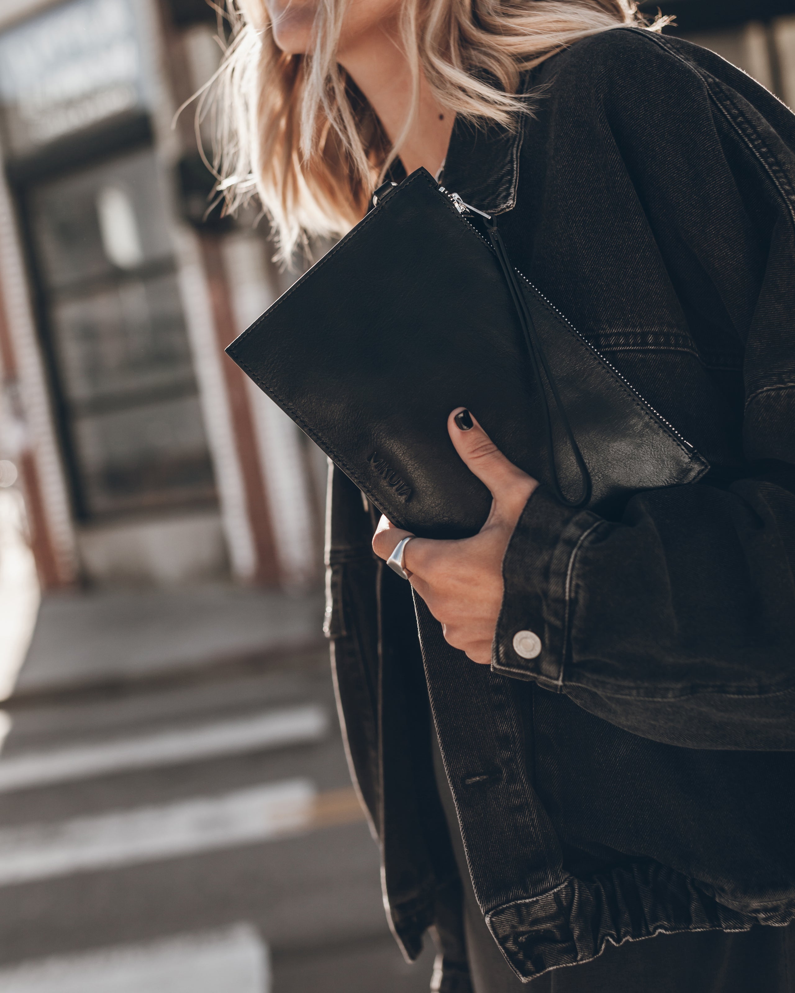 The Black Leather Pouch