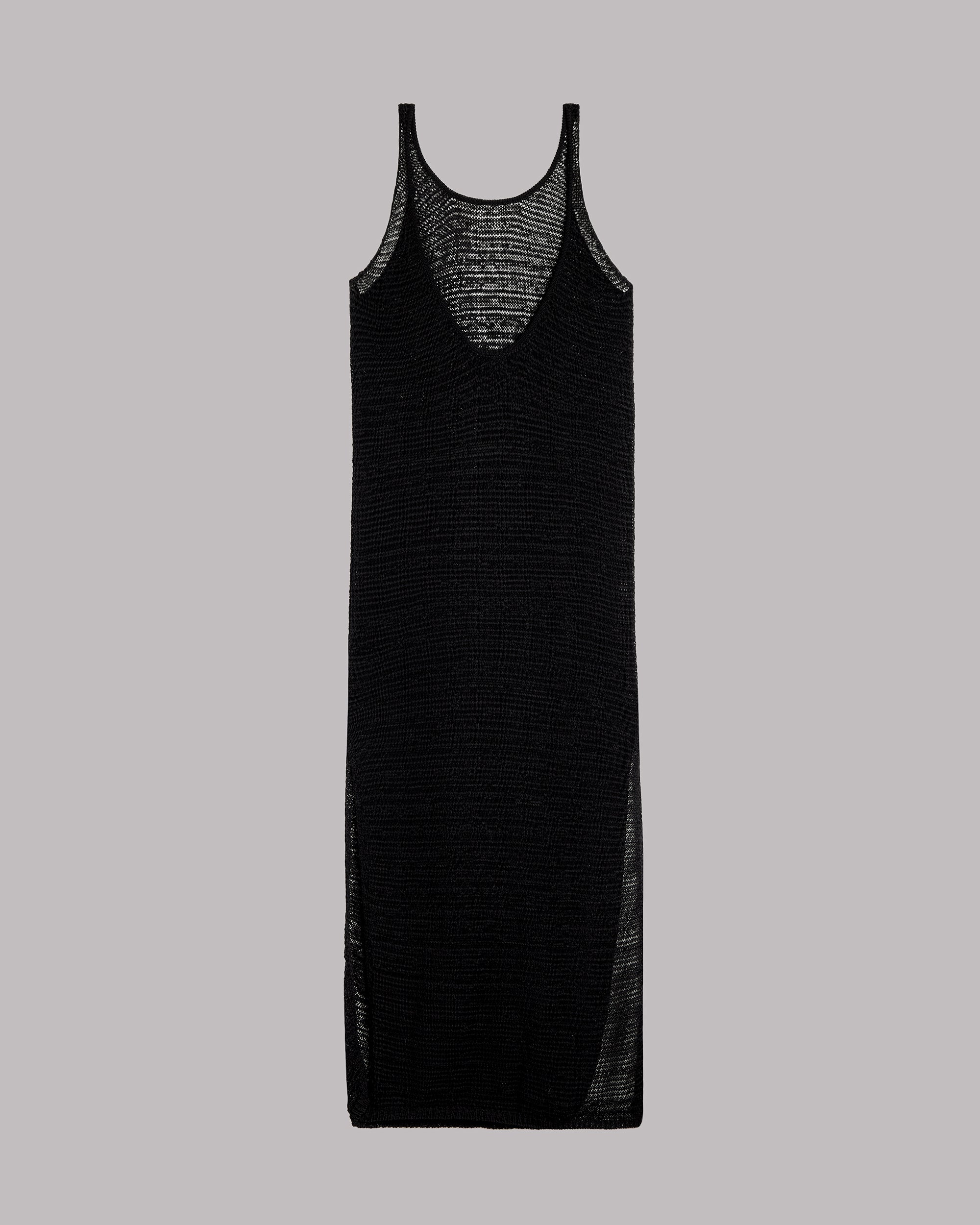 The Black Long Knitted Dress