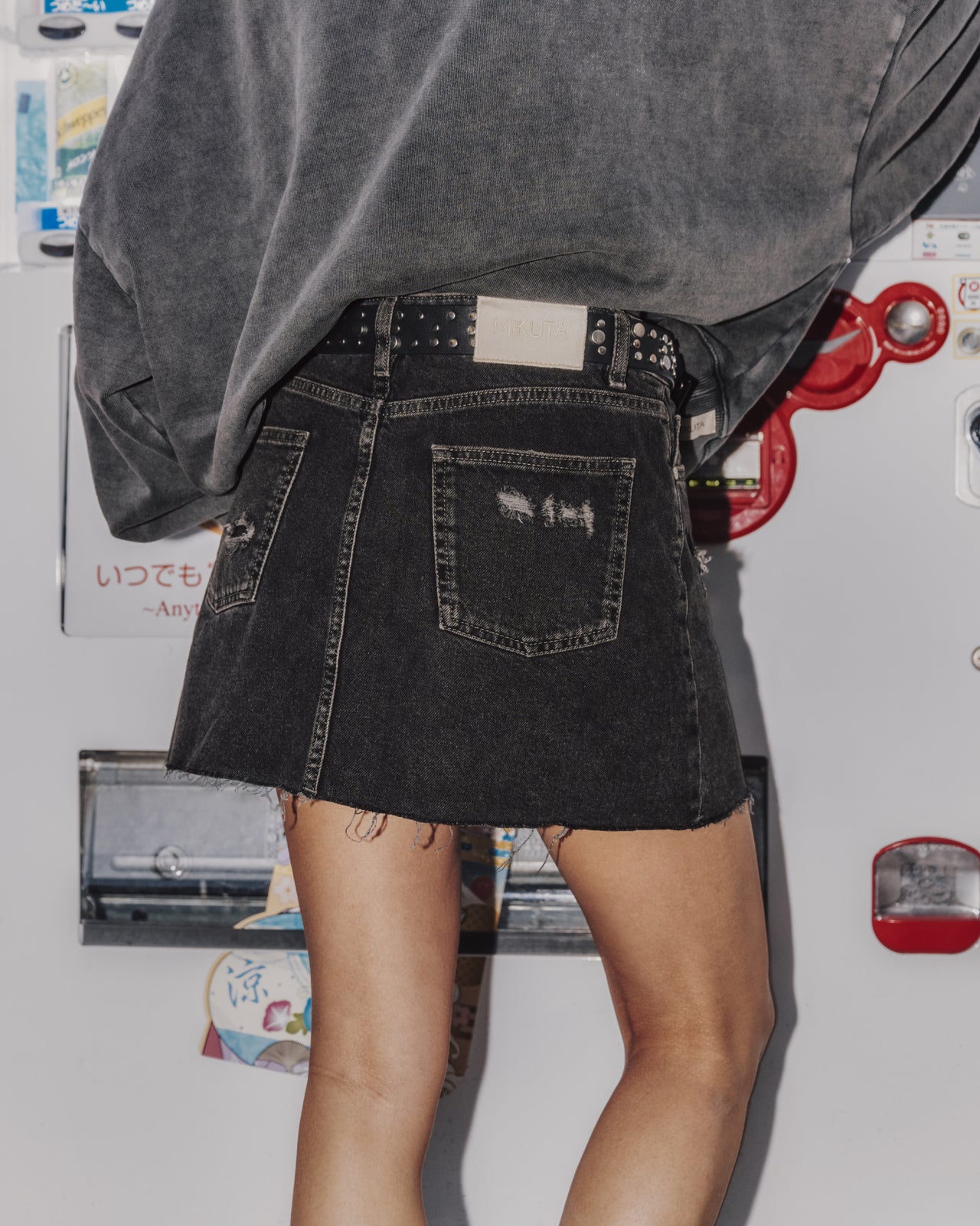 The Black Denim Skirt