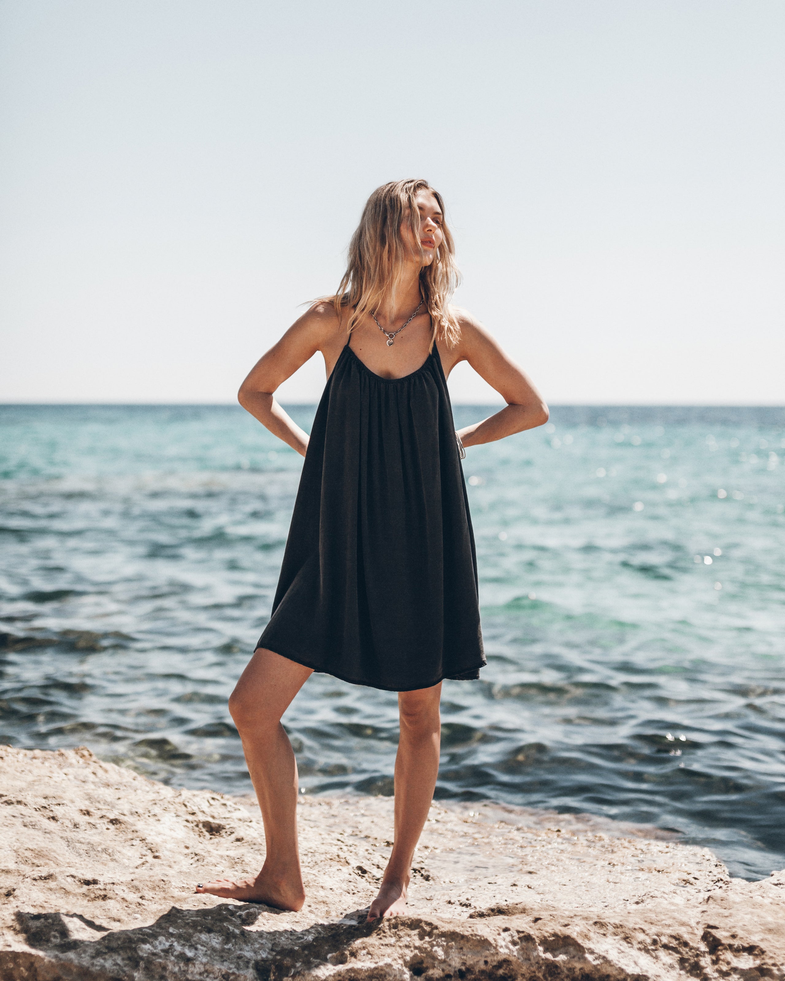 The Black Short Beach Dress