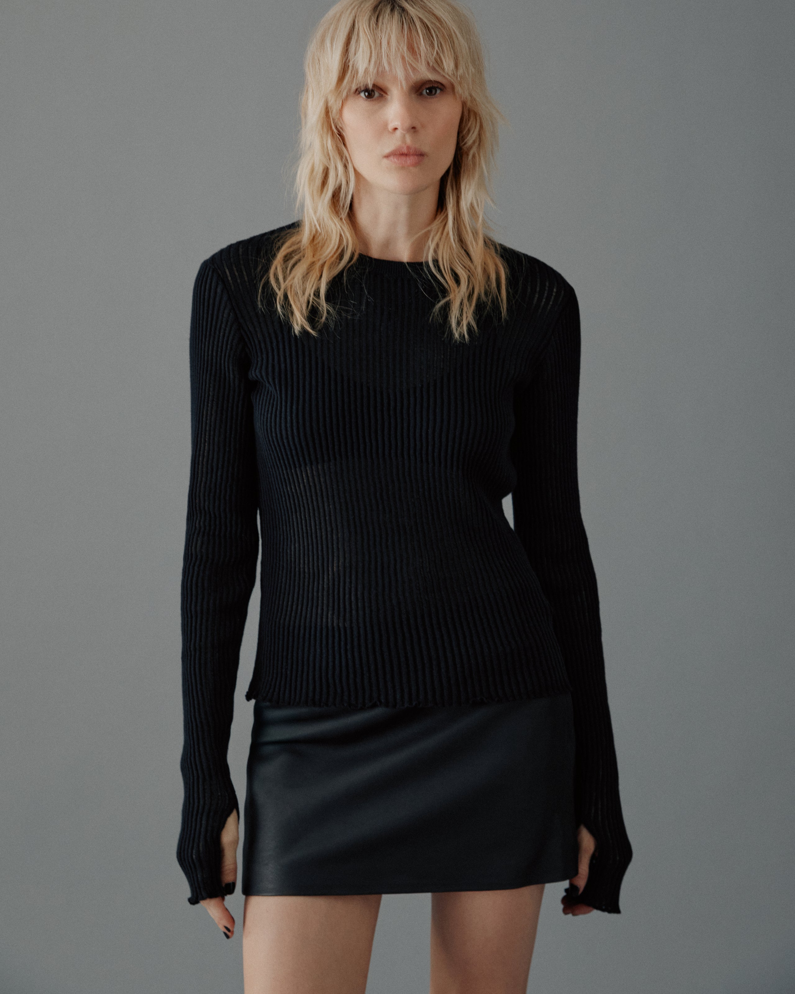 The Black Striped Thin Longsleeve