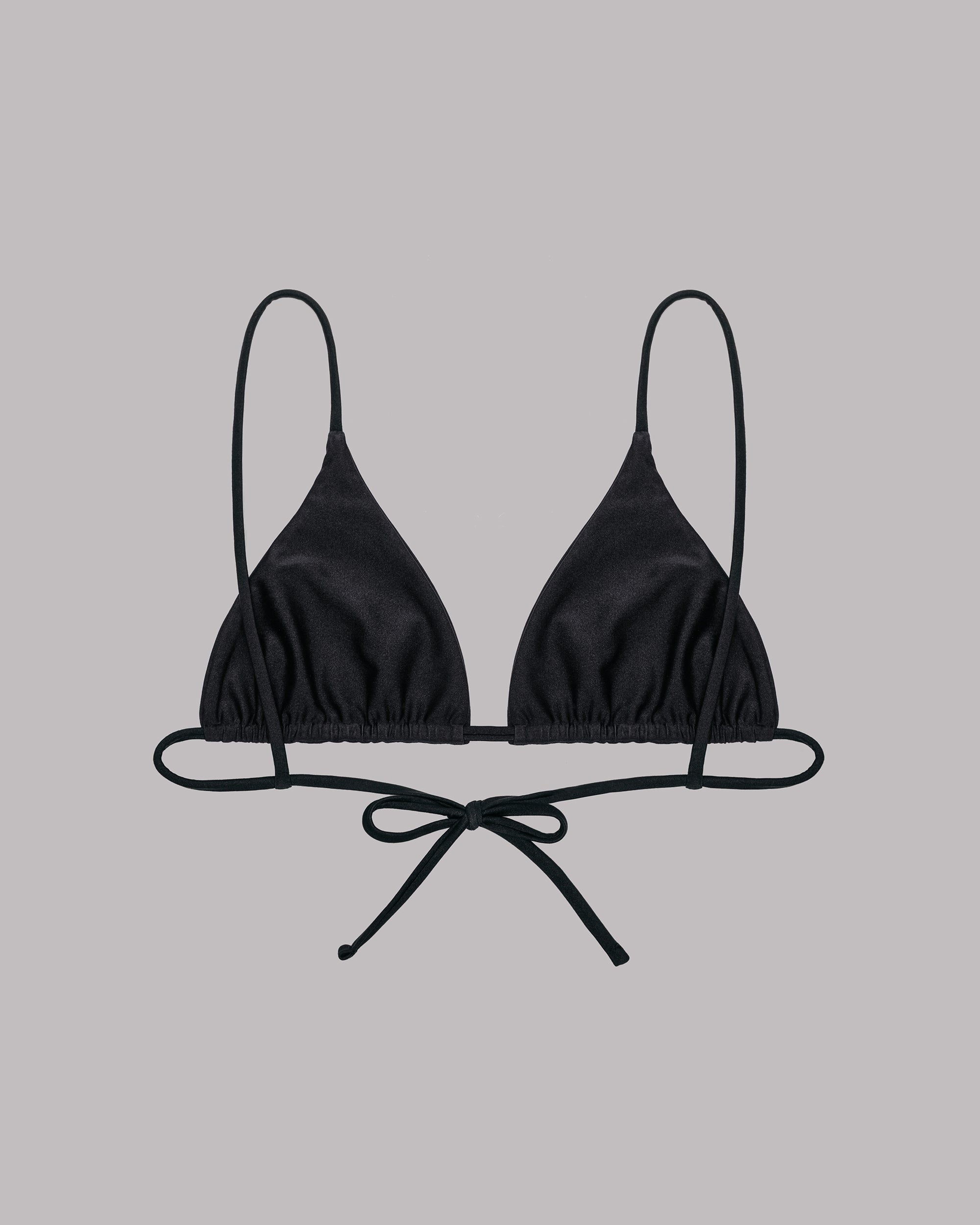 The Black Triangle Bikini Top