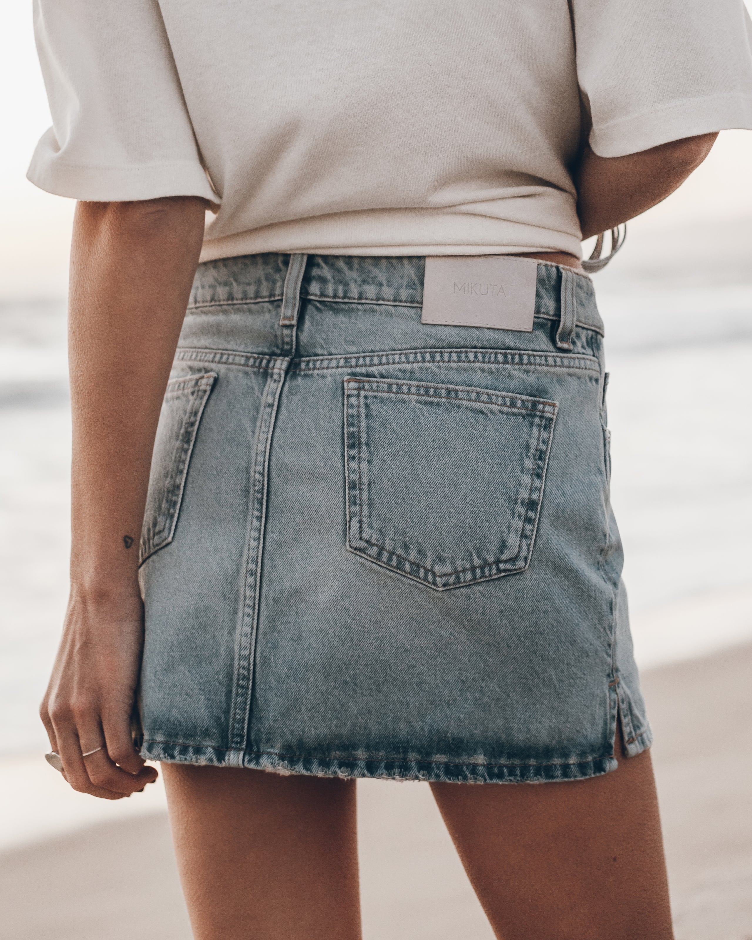 The Blue Denim Skirt