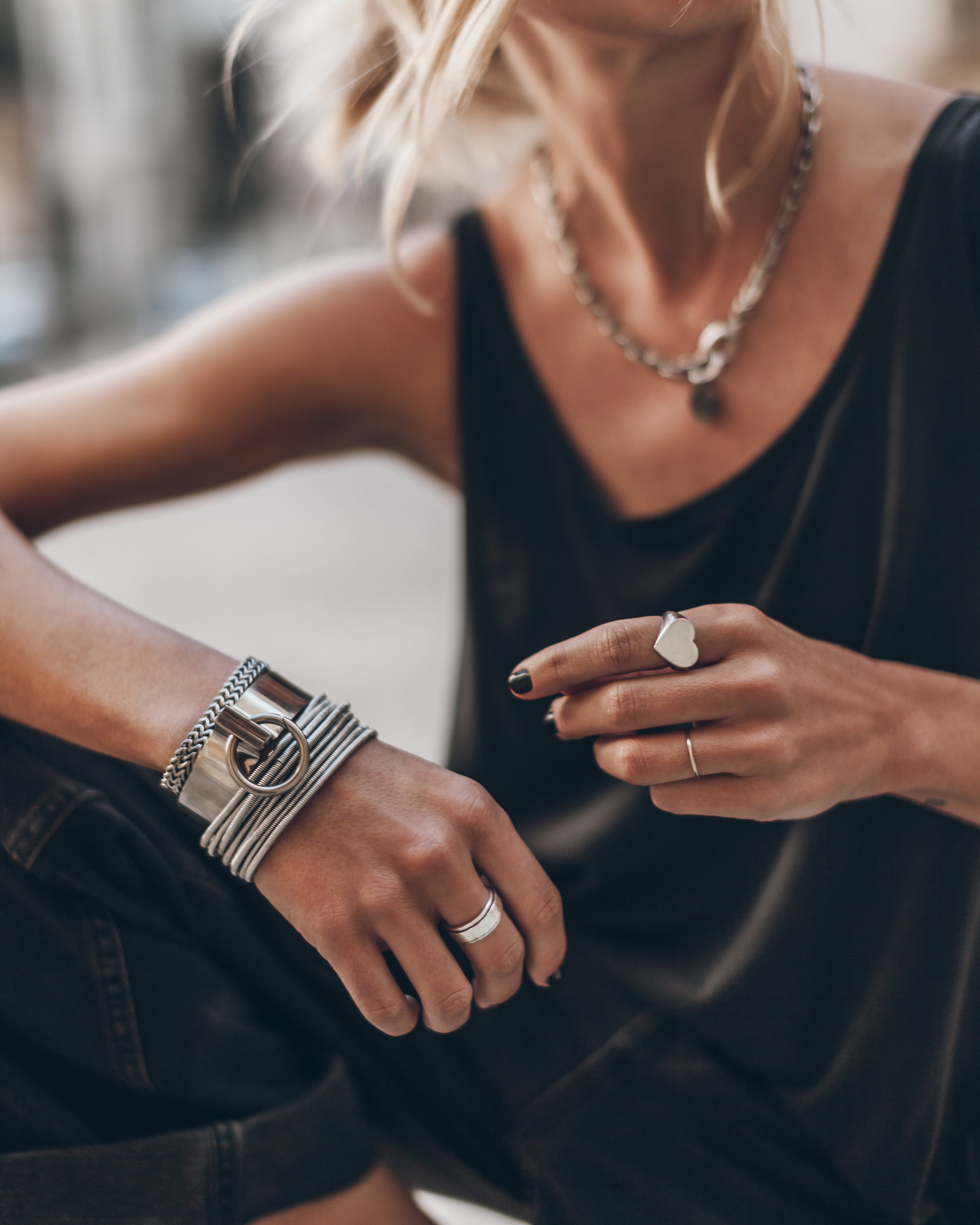 The Cuff The Chain The Bangles The Heart Ring The Rotate Ring The Necklace The Dark Low Back Base...