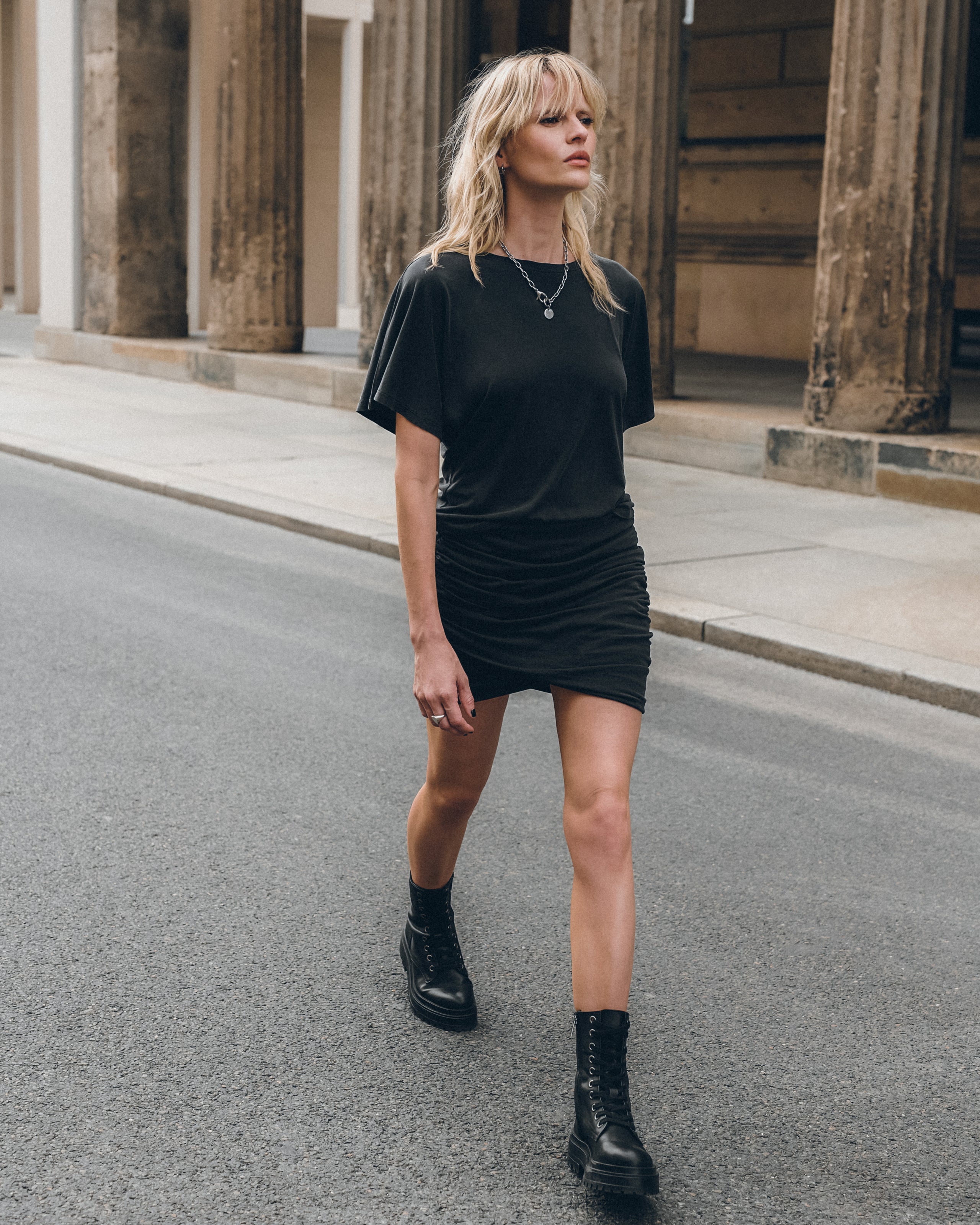 The Dark Draped Skirt