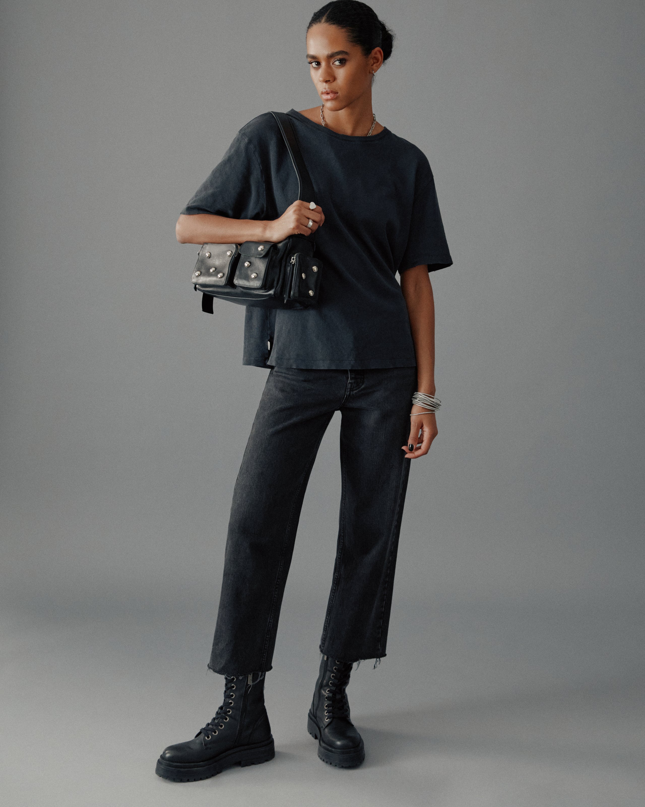 The Black Cropped Straight Jeans