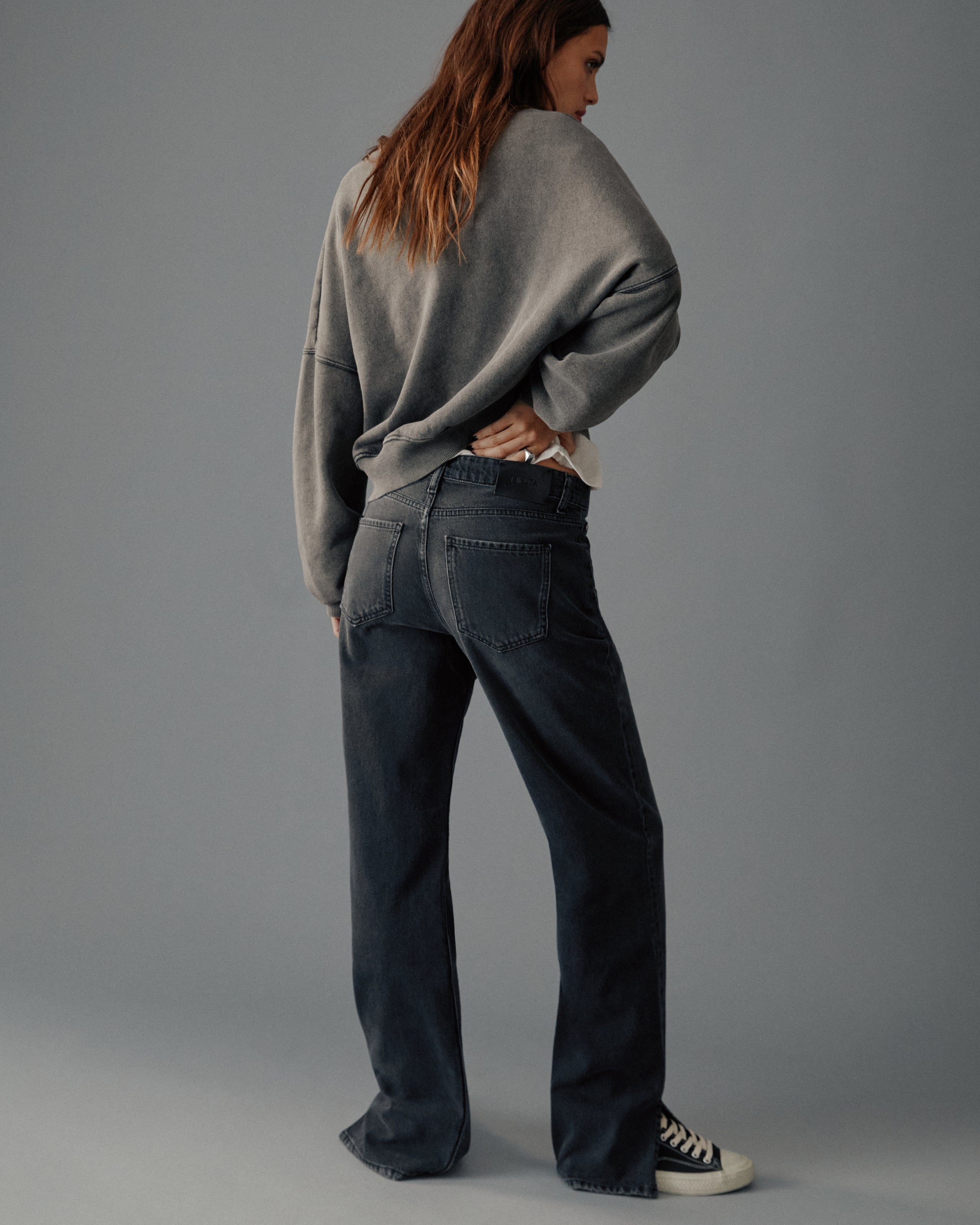 The Dark Faded Embroidered Standard Sweater