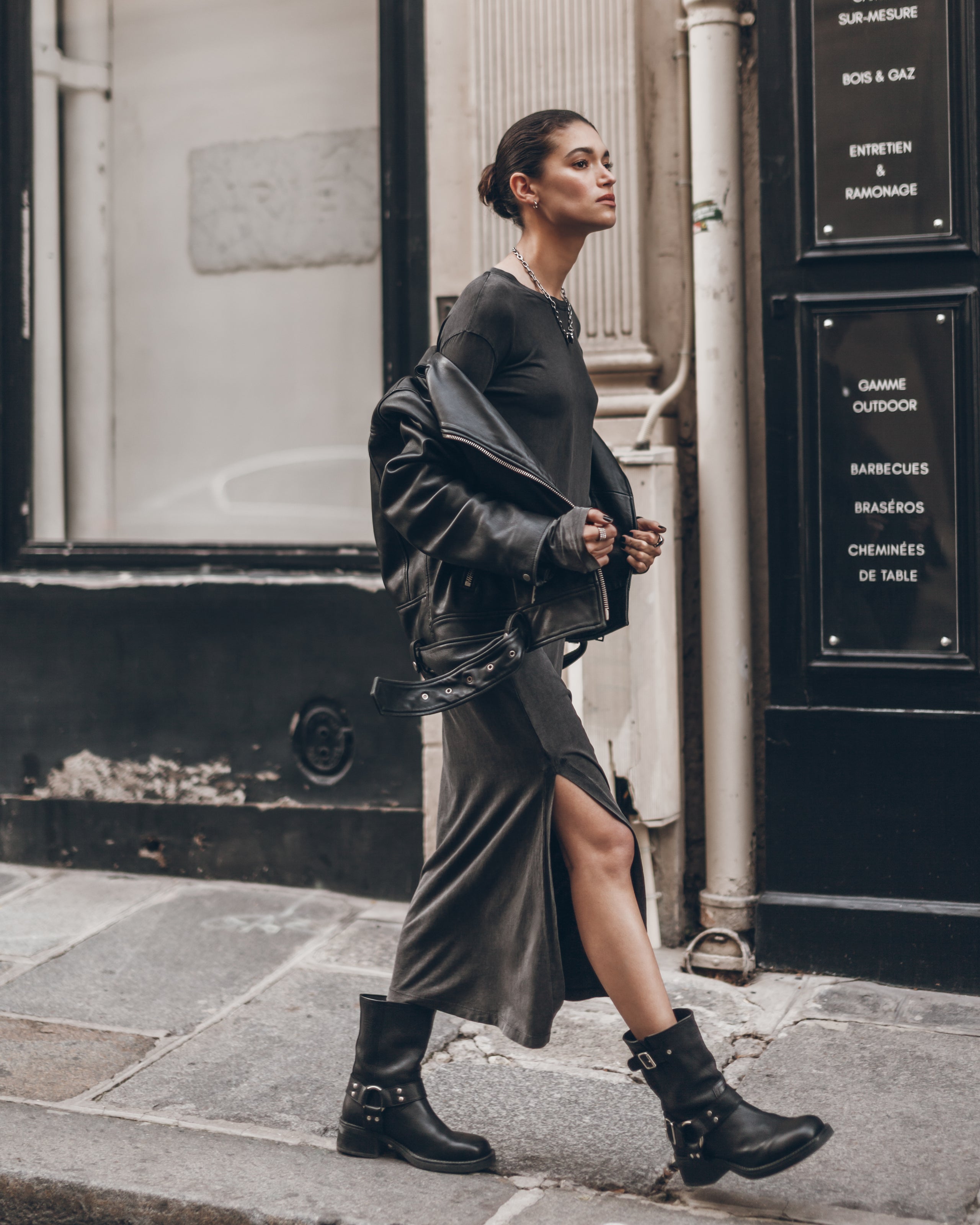 The Dark Faded Longsleeve Dress