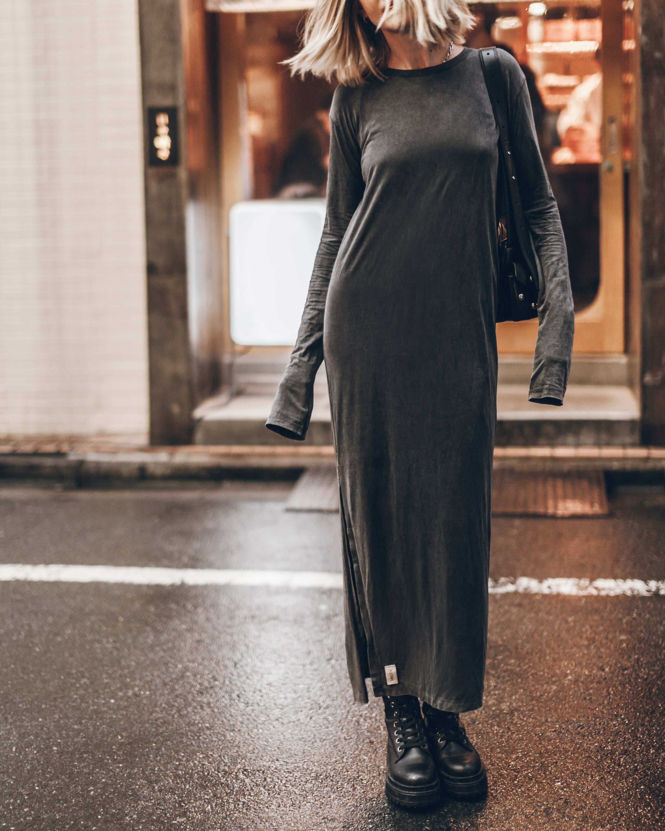 The Dark Faded Longsleeve Dress