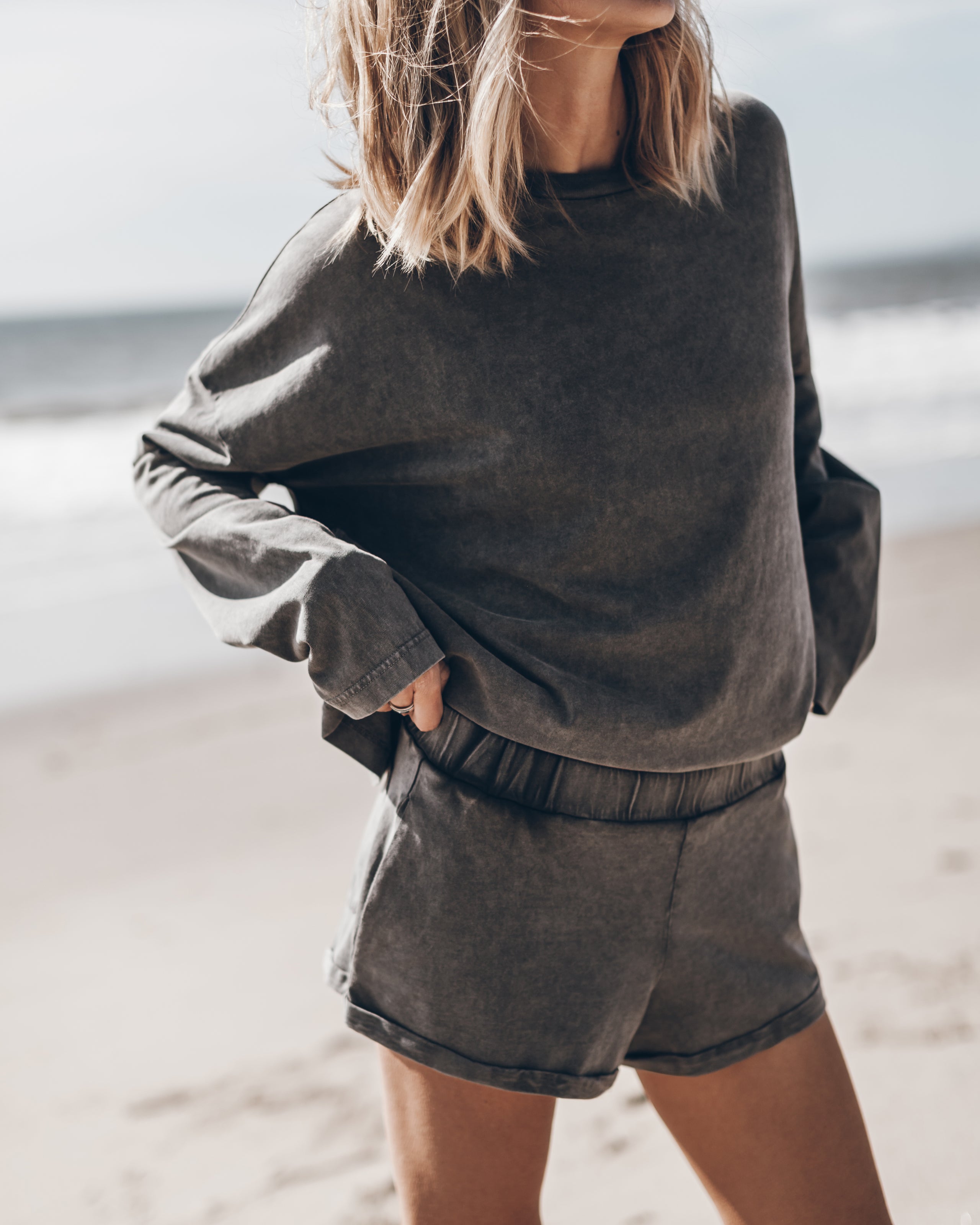 The Dark Faded Cotton Shorts