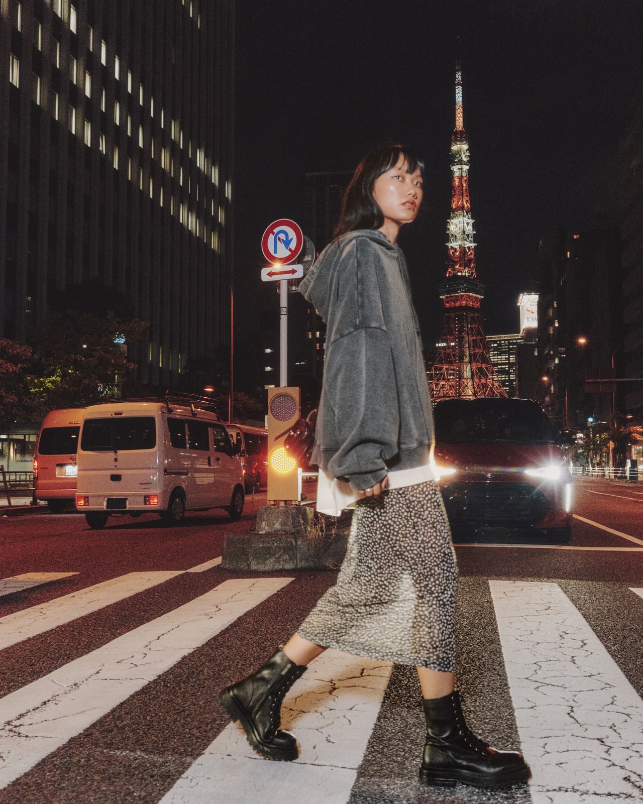 The Dotted Long Mesh Skirt