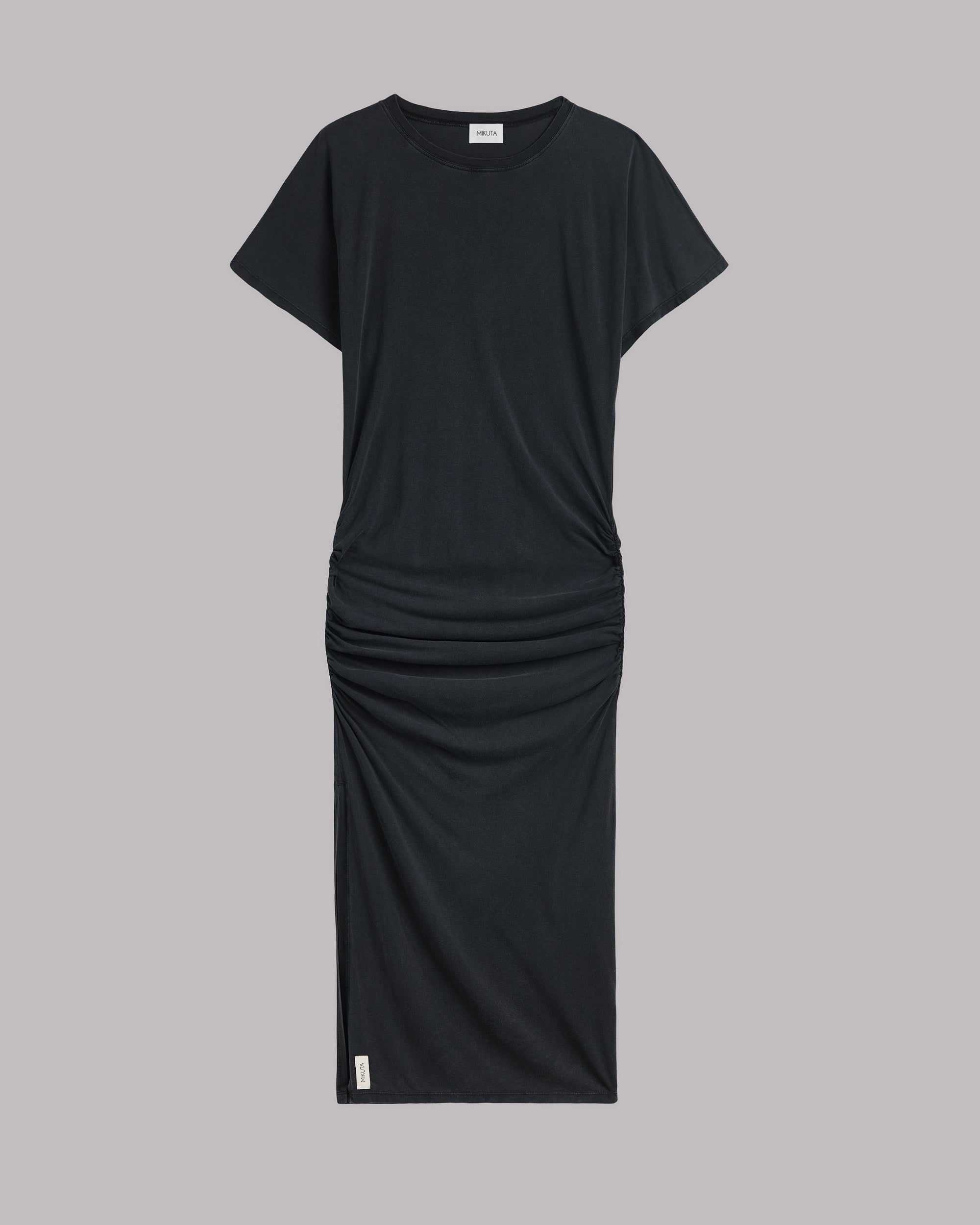 The Dark Long Draped Shirt Dress - Product photo
