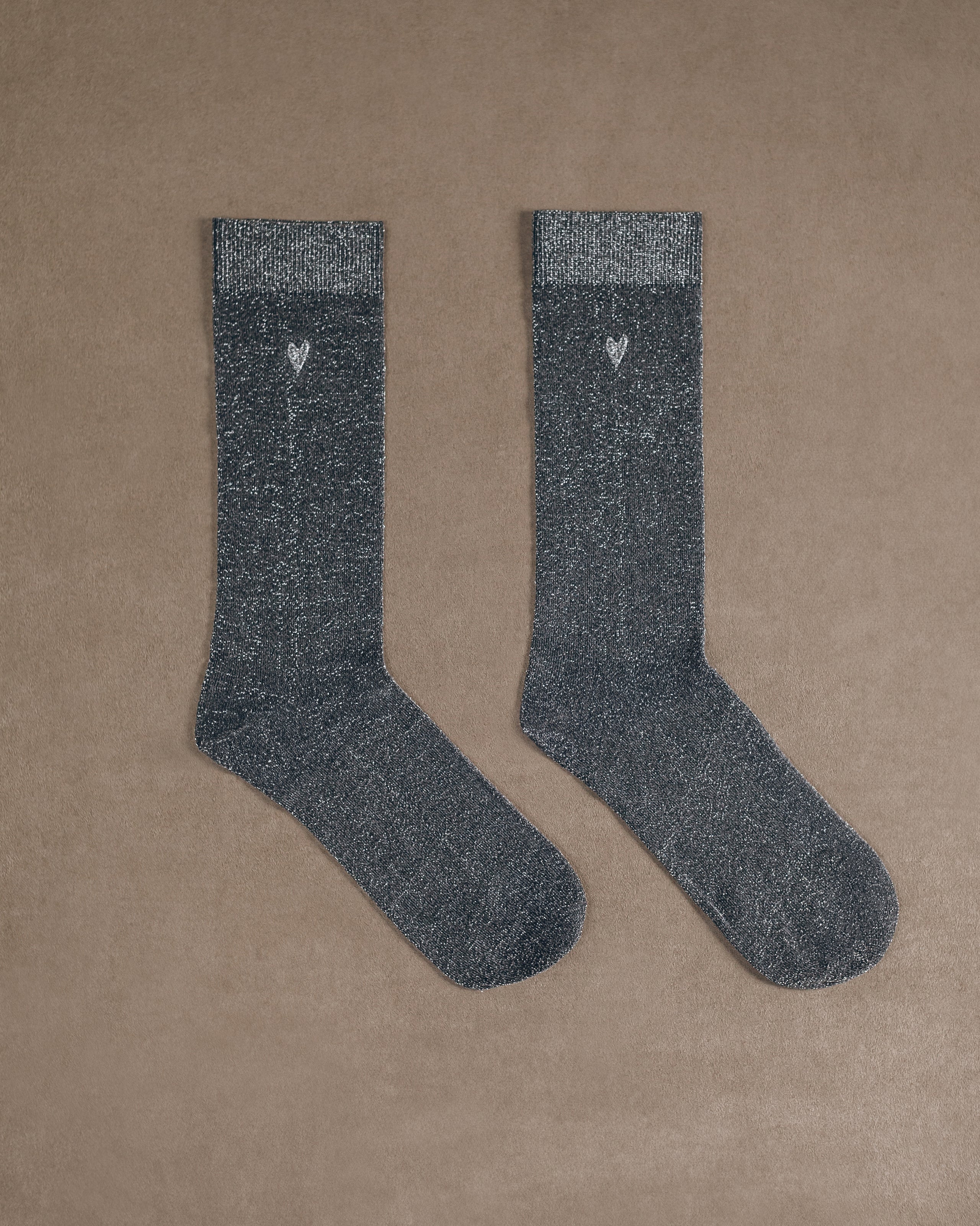 The Dark Lurex Socks Product Shot - Product photo